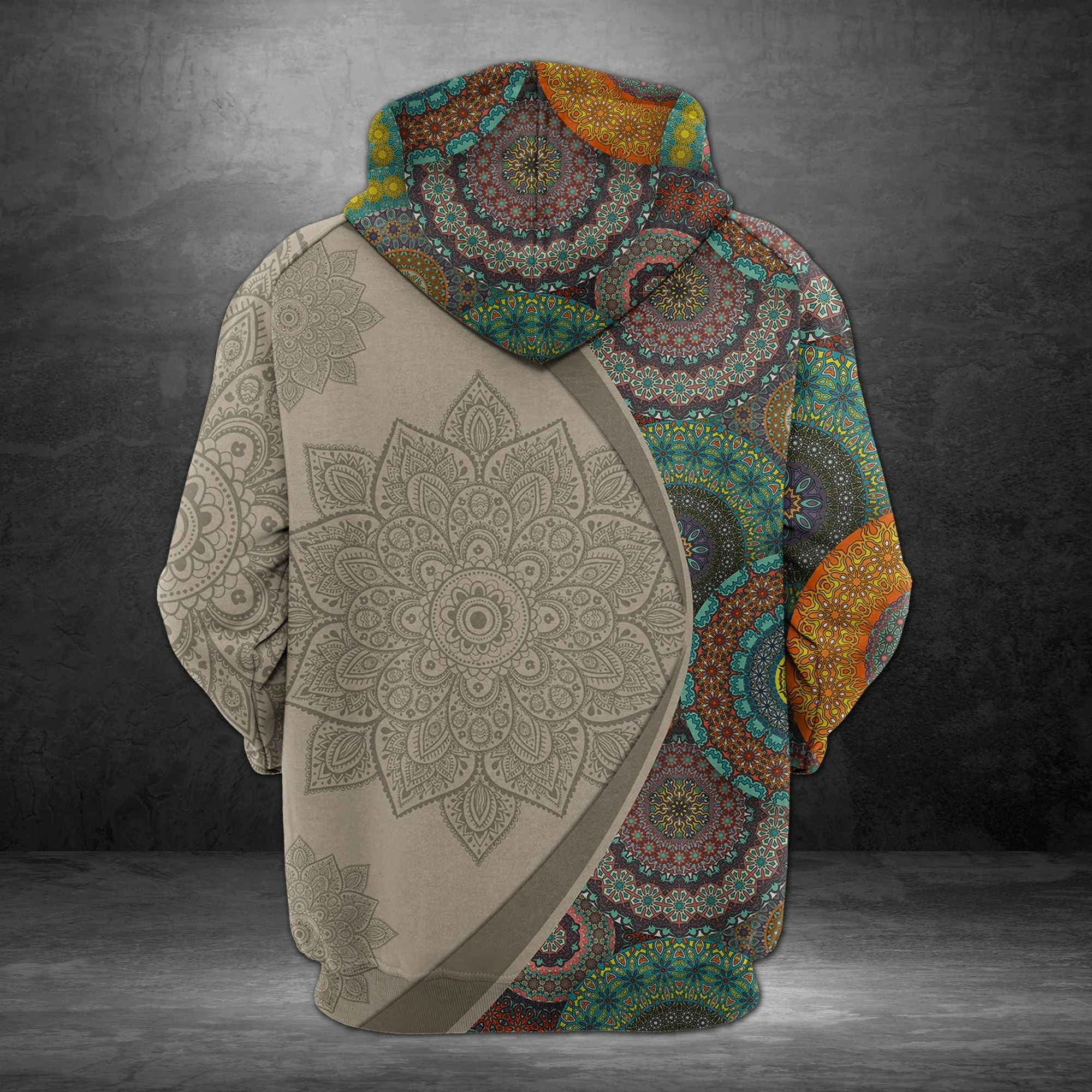 Alaska Mandala Pattern Pullover Premium Hoodie, Perfect Outfit For Men And Women On Christmas New Year Autumn Winter - Image 3