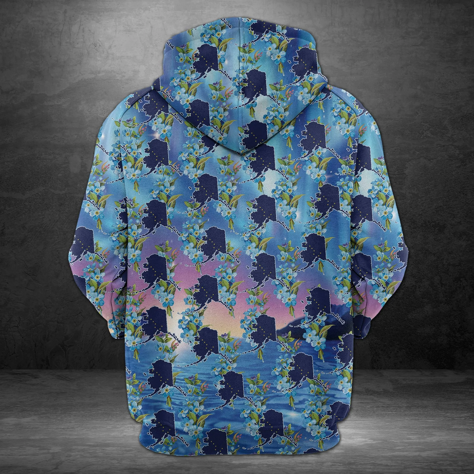Alaska Pullover Premium Hoodie Myosotis Flower, Perfect Outfit For Men And Women On Christmas New Year Autumn Winter - Image 3