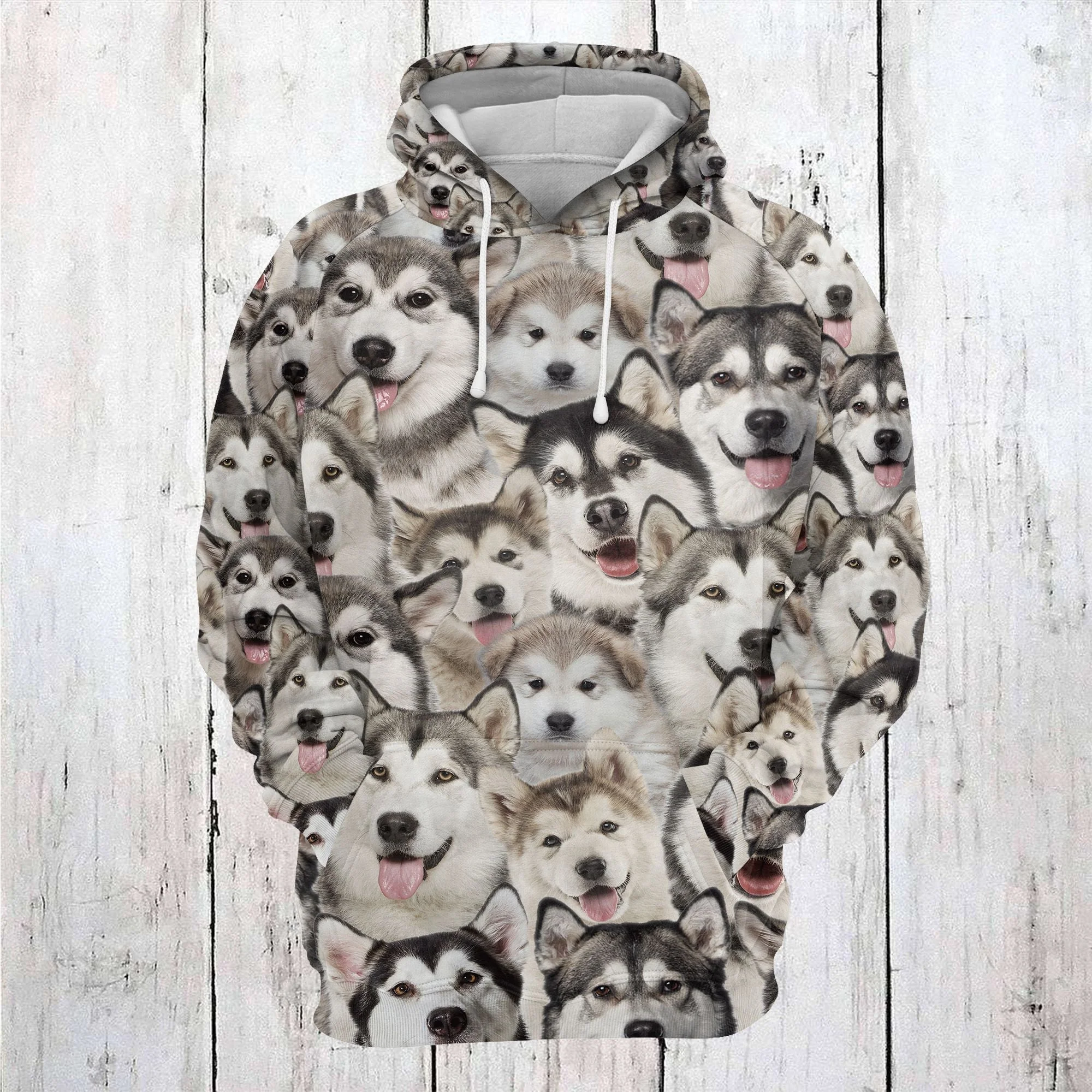 Alaskan Malamute Pattern Pullover Premium Hoodie, Perfect Outfit For Men And Women On Christmas New Year Autumn Winter - Image 2