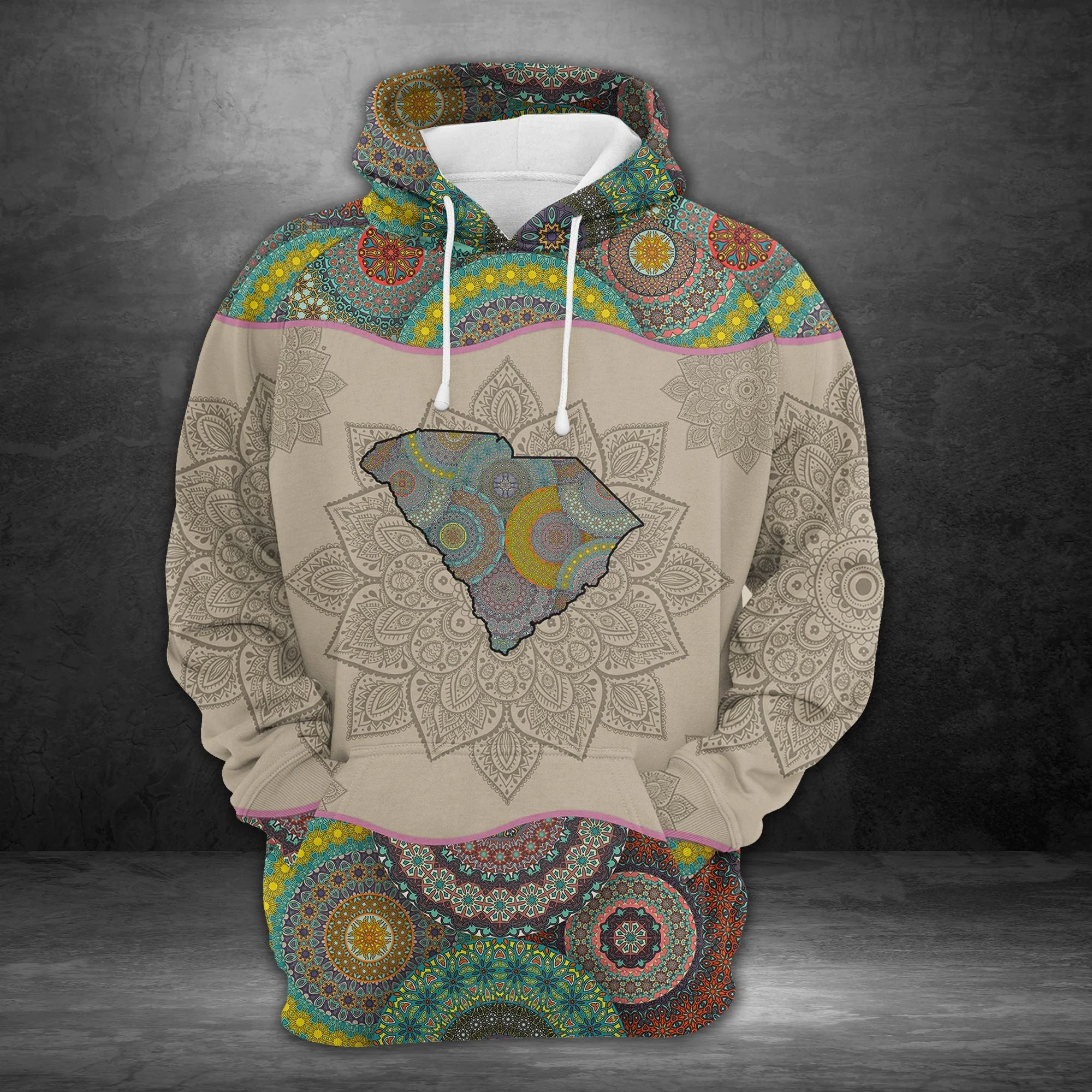 Amazing South Carolina Mandala Pullover Premium Hoodie, Perfect Outfit For Men And Women On Christmas New Year Autumn Winter - Image 3