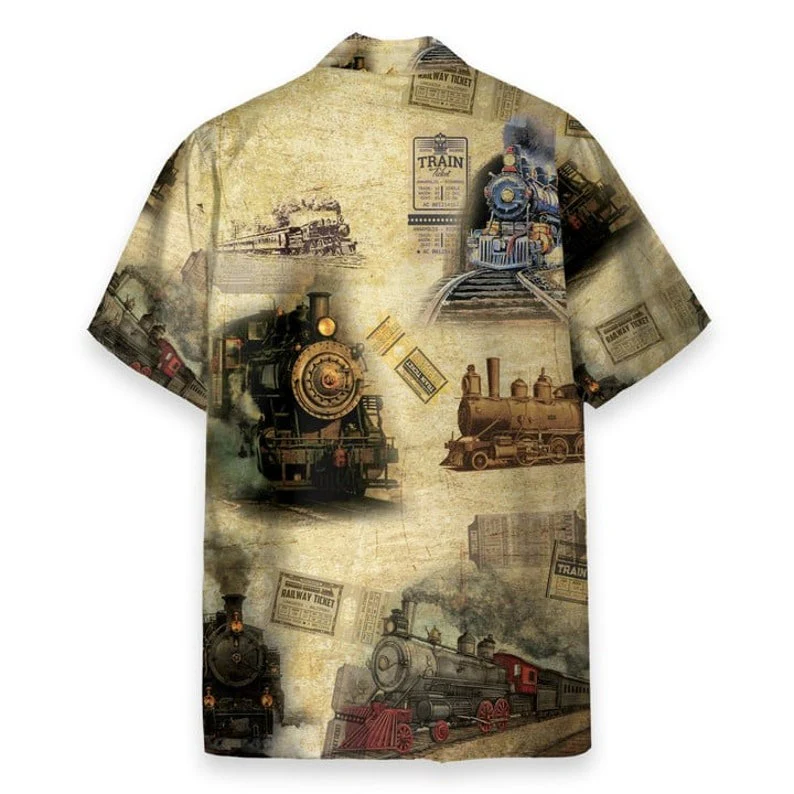 Amazing Train Locomotive Hawaiian Shirt - Perfect Gift For Friends, Family - Image 3