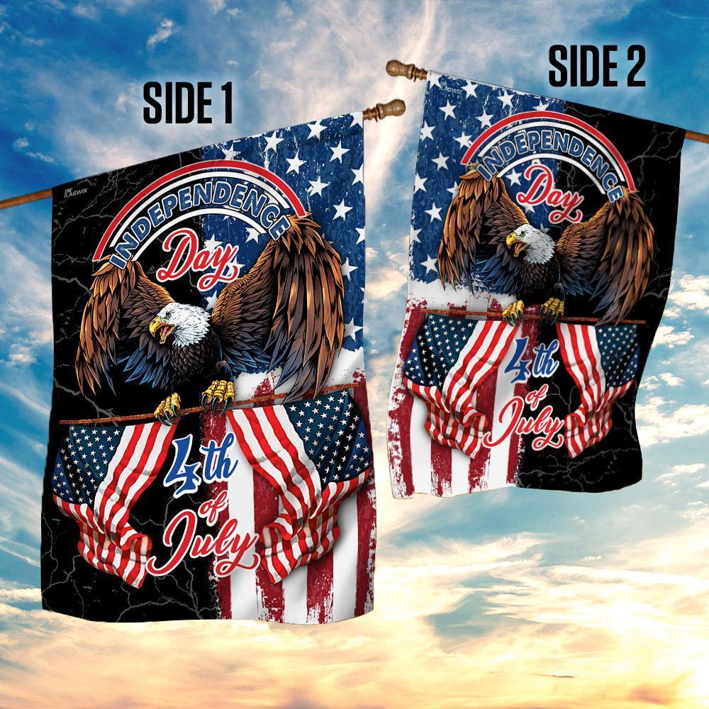 Independence Day Flag, Fourth Of July Flag, Happy 4th Of July Flag, American Eagle Independence Day 4Th Of July Customize Design,  House Flag Double Sided, Home Design Outdoor Porch- AMHF00122T - Image 5