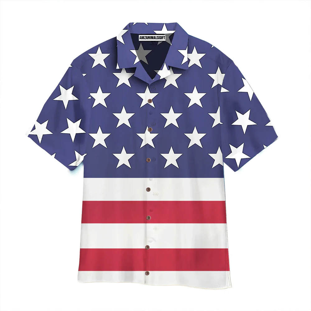 American Flag Aloha Hawaiian Shirts For Men Women, 4th July Gift For Summer, Friend, Family, Independence Day