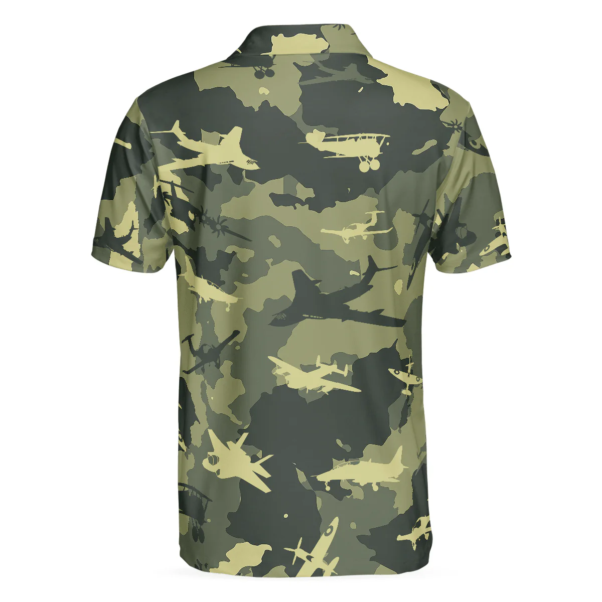 Army Men Polo Shirt, Aircraft Green Camouflage Polo Shirt, Best Camo Shirt For Men - Gift For Army, Family, Friends - Image 3