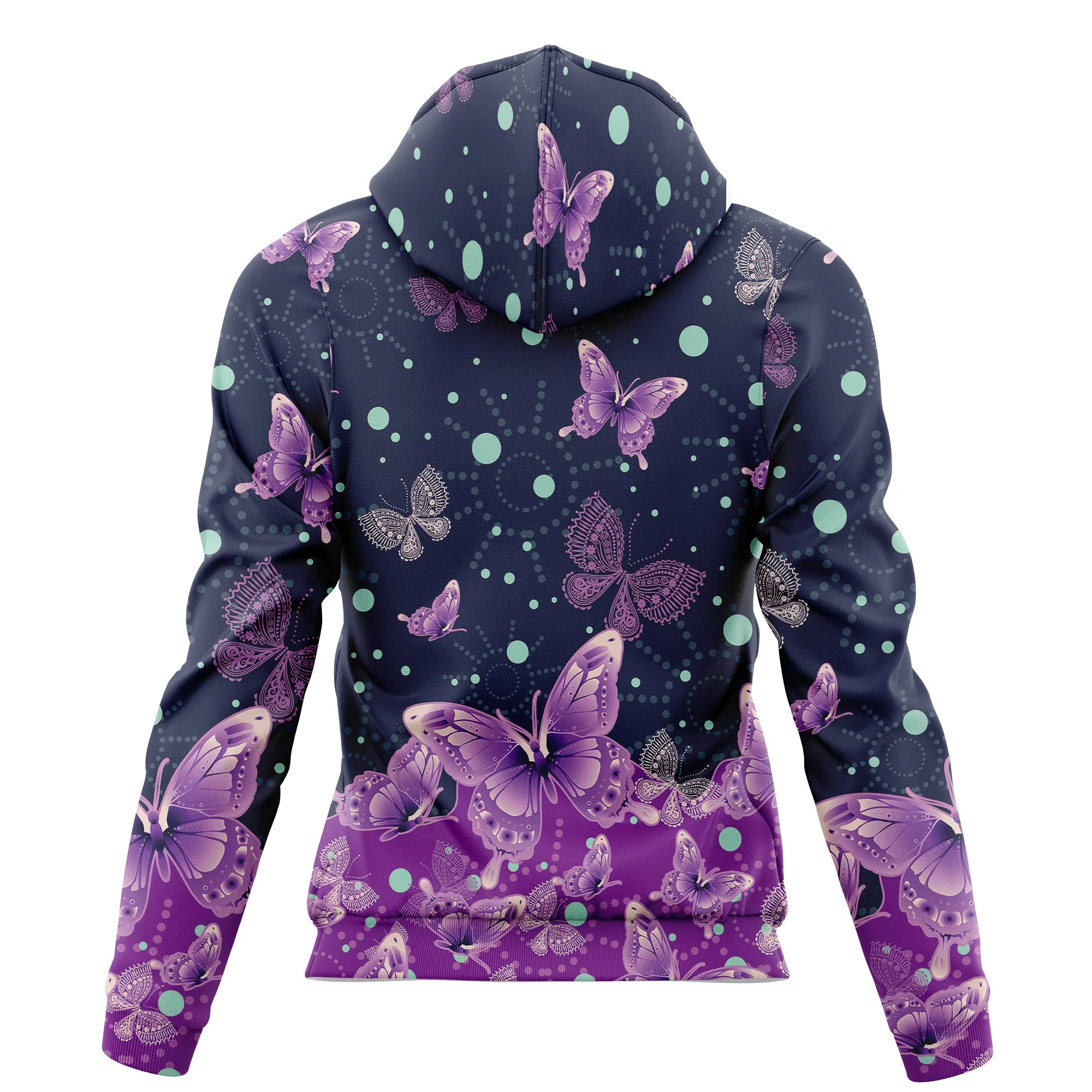 Awesome Butterfly Purple Garden Pullover Premium Hoodie, Perfect Outfit For Men And Women On Christmas New Year Autumn Winter - Image 4