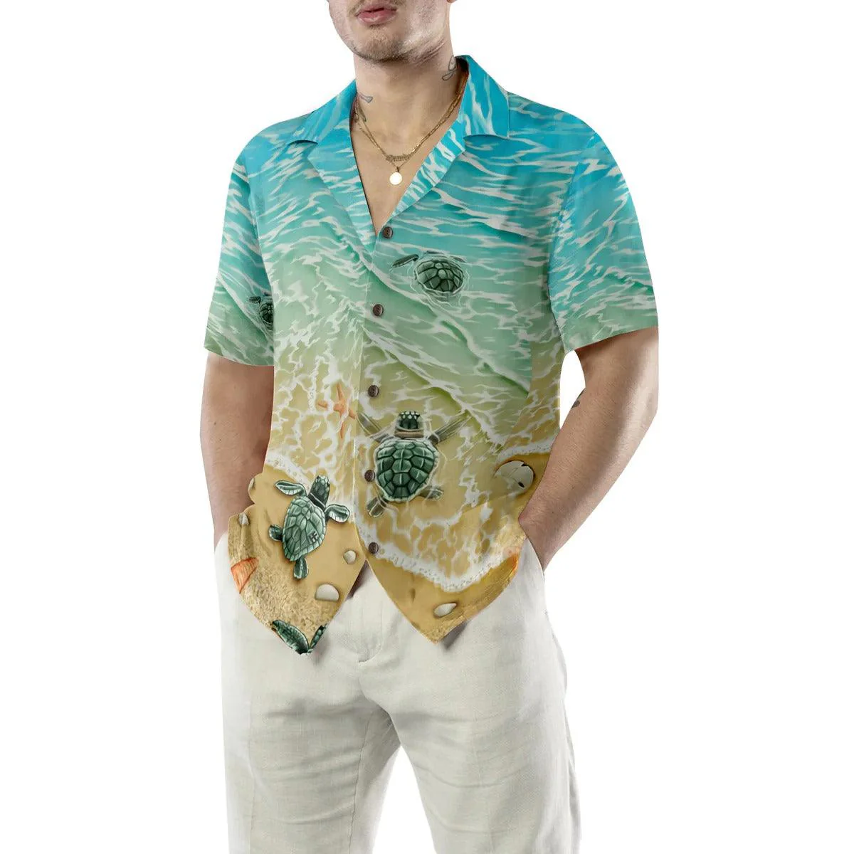 Baby Sea Turtles Hawaiian Shirt, Turtle Shirt For Men & Women - Perfect Gift For Turtle Lover, Friend, Family - Image 5