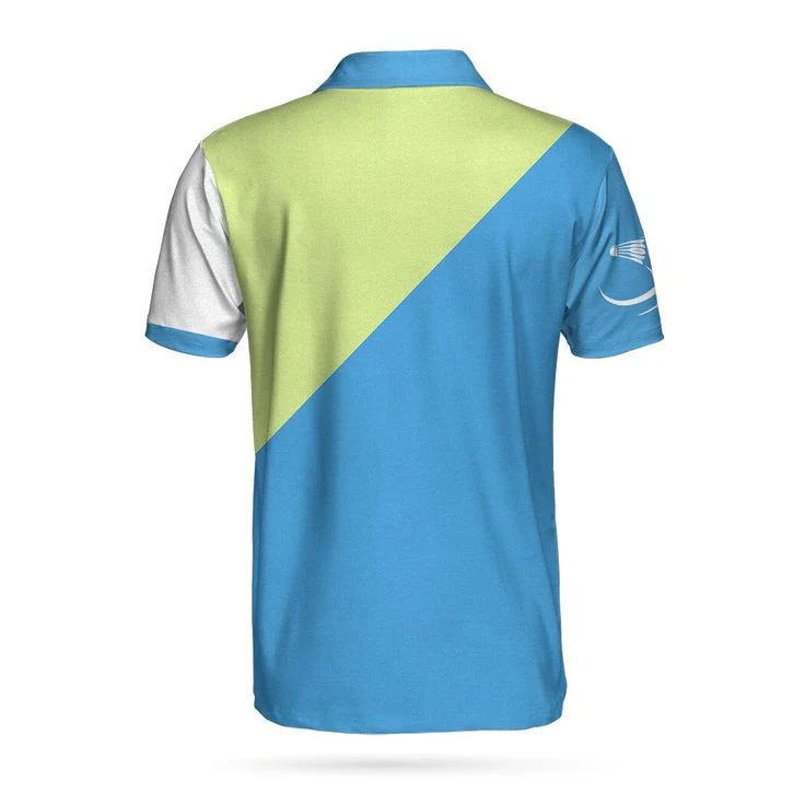 Badminton Customized Name Men Polo Shirts, Personalized Badminton Polo Shirt, Blue Green Badminton Polo Shirts - Gift For Men, Badminton Players - Image 3