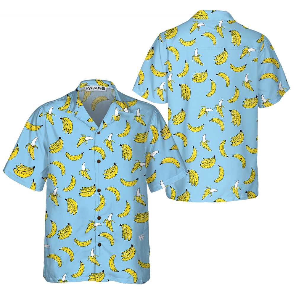 Banana Seamless Pattern Hawaiian Shirt For Summer, Funny Banana Hawaiian Shirt For Men - Best Gift For Friend, Family, Team