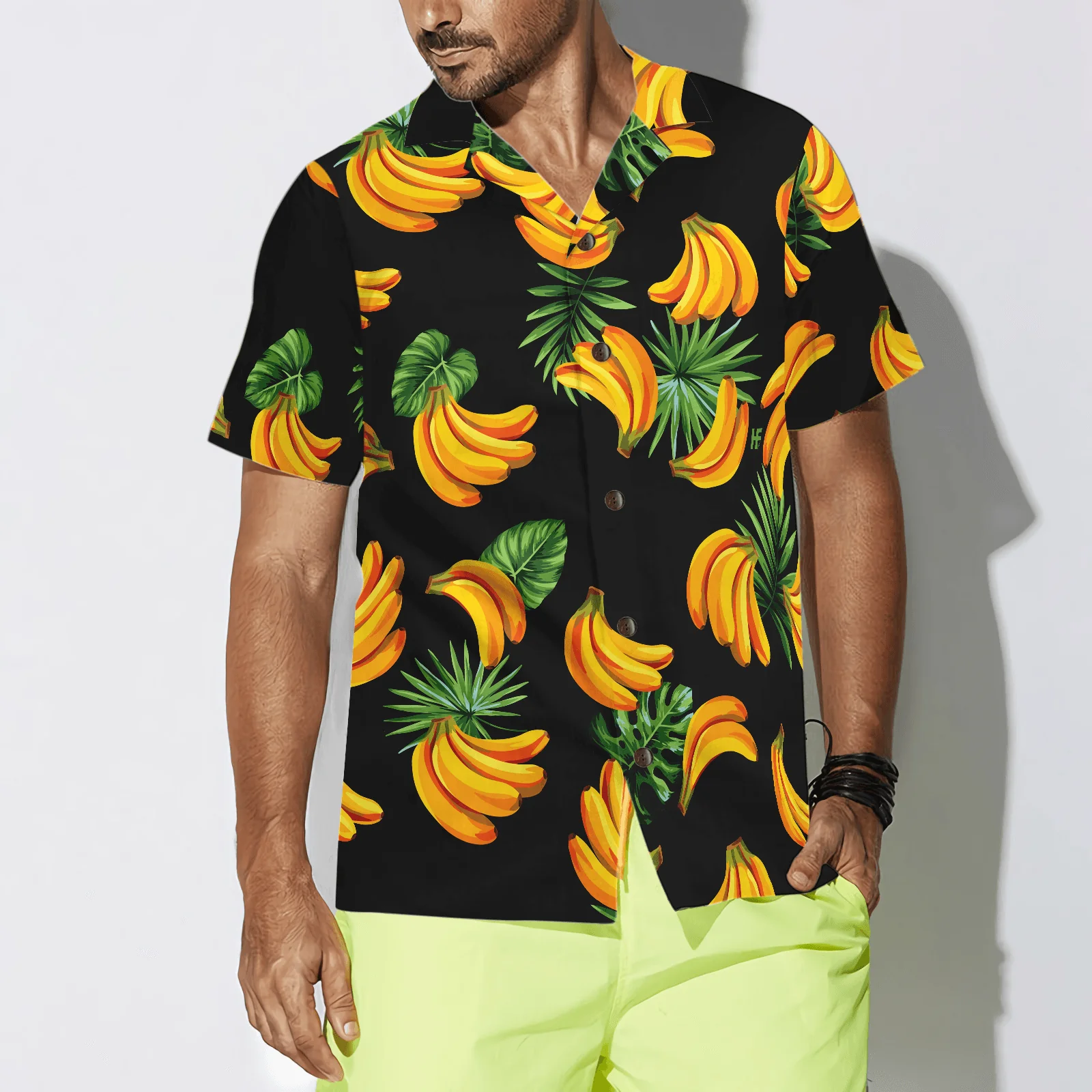 Banana & Tropical Palm Leaves Hawaiian Shirt For Summer, Colorful Shirt For Men Women, Perfect Gift For Friend, Team, Family - Image 4