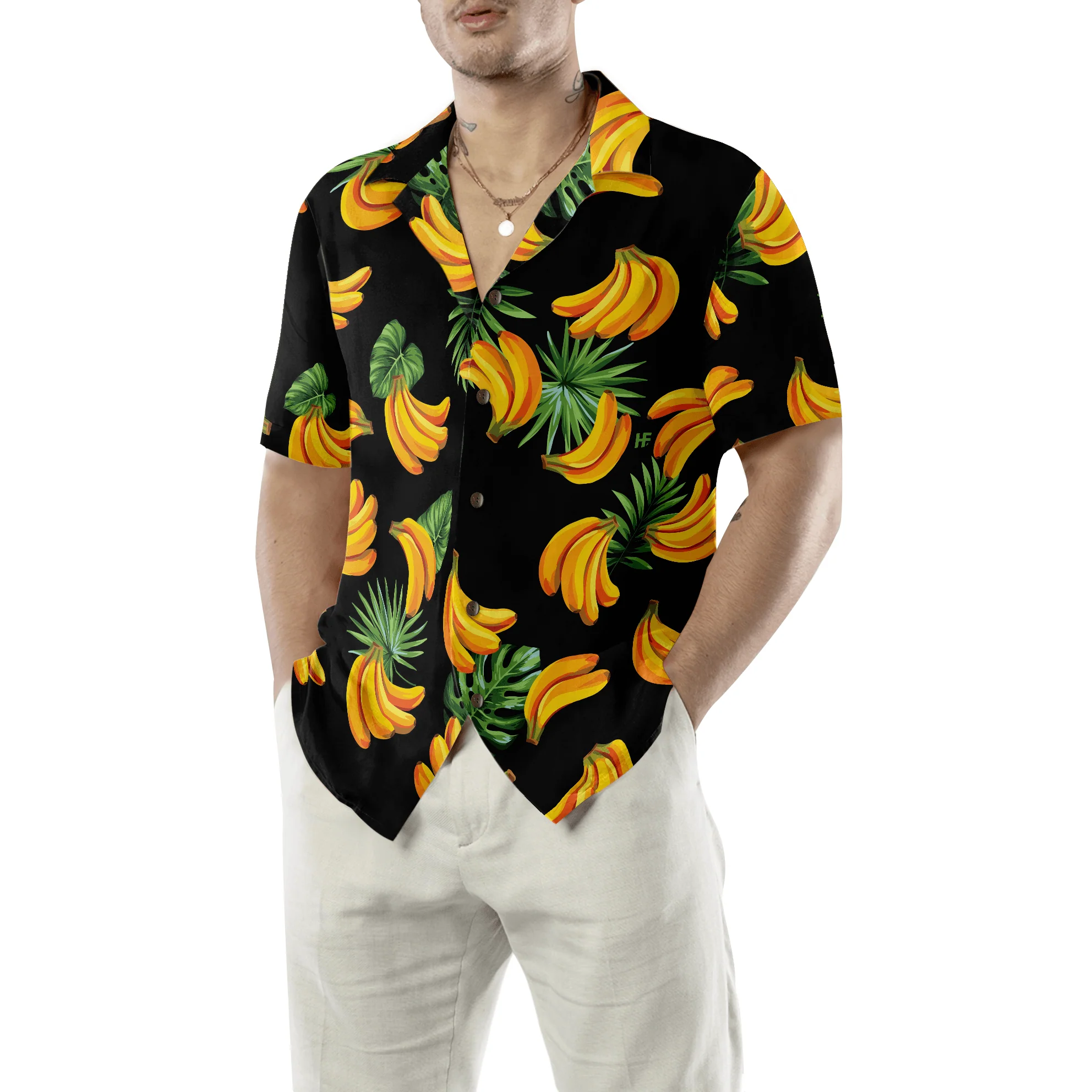 Banana & Tropical Palm Leaves Hawaiian Shirt For Summer, Colorful Shirt For Men Women, Perfect Gift For Friend, Team, Family - Image 5