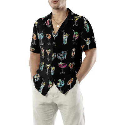 Bartender Hawaiian Shirt, Colorful Cocktail Aloha Shirt For Men - Gift For Bartender, Husband, Boyfriend, Family, Friends - Image 5