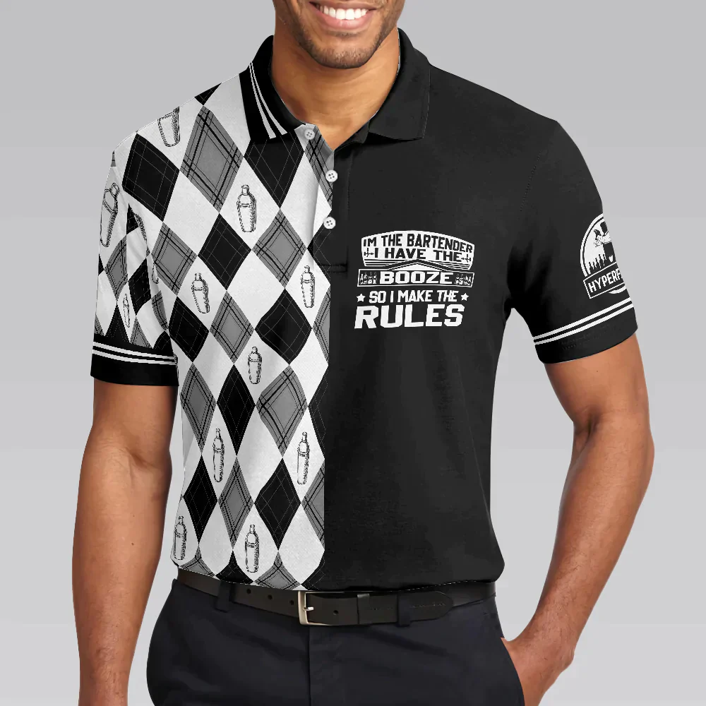 Bartender Men Polo Shirt, I'm The Bartender Polo Shirt, Best Bartender Shirt For Men - Gift For Bartender, Husband, Family - Image 5