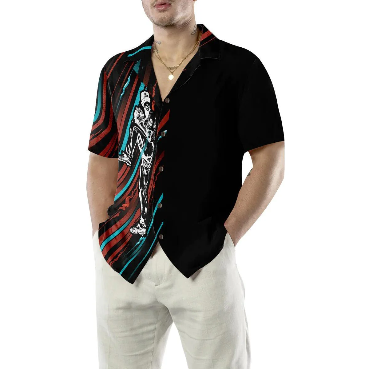 Baseball Aloha Hawaiian Shirt, Baseball Black And Color Aloha Shirt, Baseball Shirt For Summer - Perfect Gift For Men, Women, Baseball Lover, Friend - Image 5