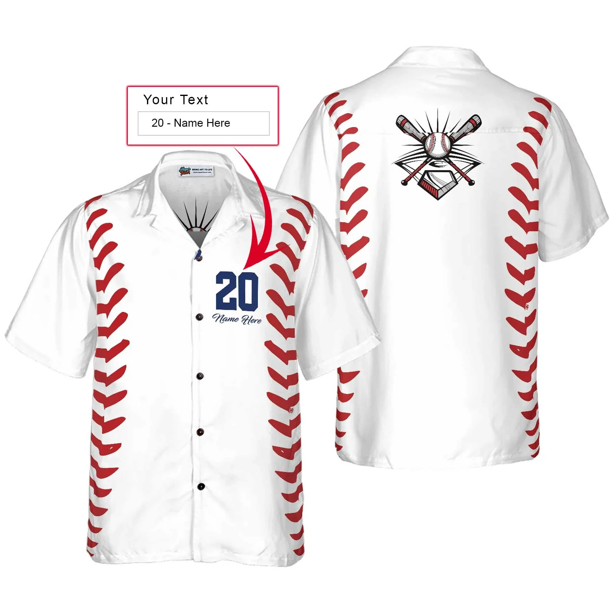 Baseball Basic Pattern Custom Aloha Hawaiian Shirt For Summer, Personalized Colorful Hawaiian Shirt Outfit For Men Women, Gift For Friend, Team