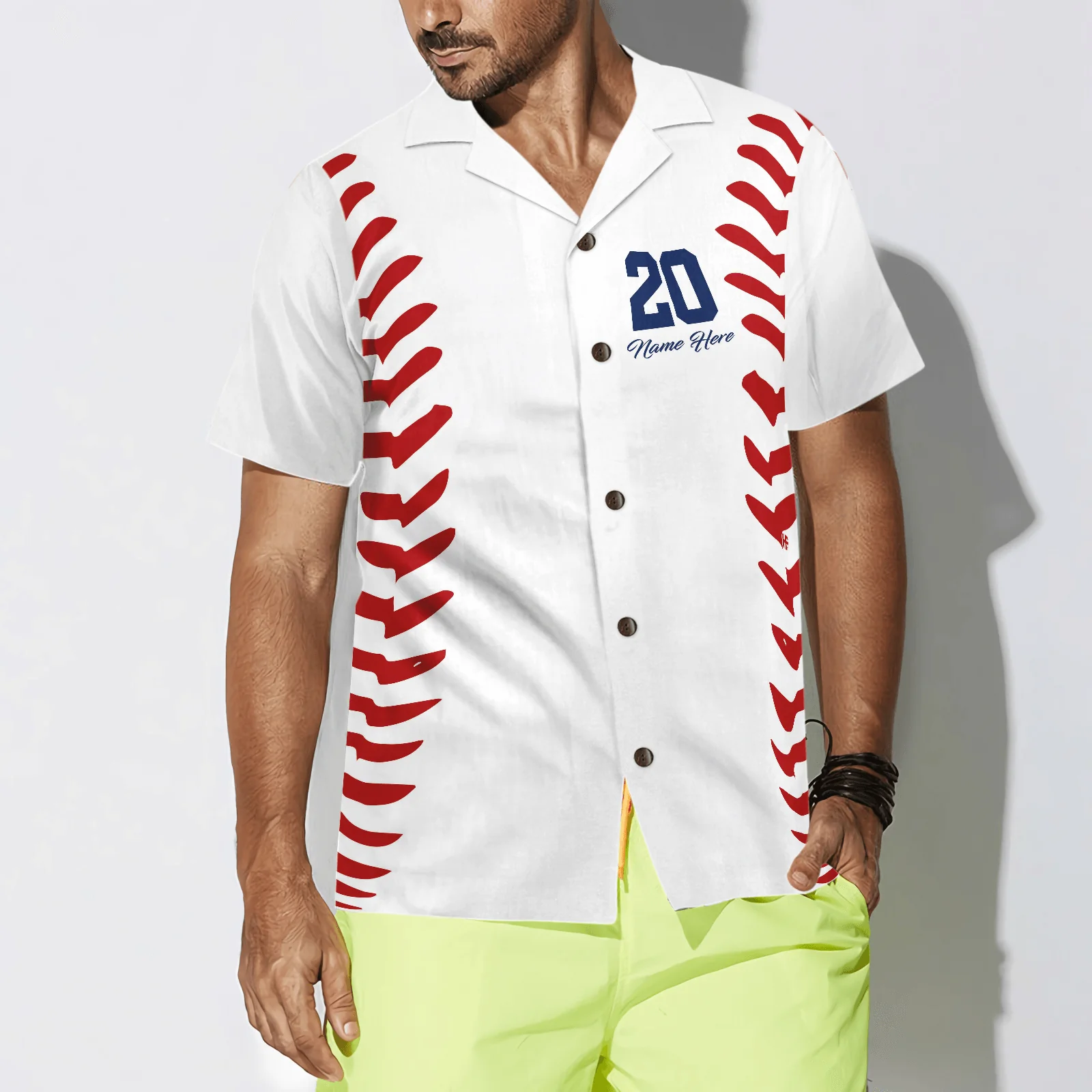 Baseball Basic Pattern Custom Aloha Hawaiian Shirt For Summer, Personalized Colorful Hawaiian Shirt Outfit For Men Women, Gift For Friend, Team - Image 4