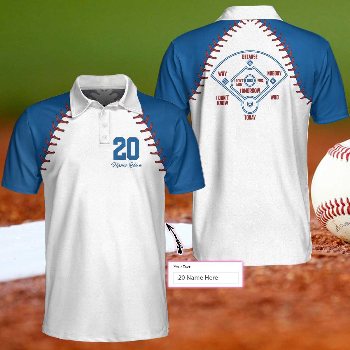 Baseball Customized Name Number Men Polo Shirts, Personalized Baseball Pattern Polo Shirt, Baseball Court Men Polo Shirt - Gift For Men, Baseball Lovers