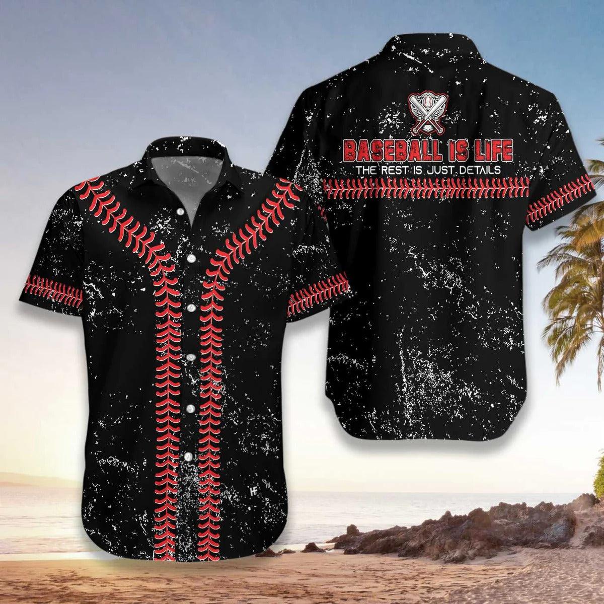 Baseball Hawaiian Shirt, Baseball Is Life Aloha Shirt, Baseball Hawaiian Shirt For Summer- Perfect Gift For Men, Women, Baseball Lover, Friend, Family