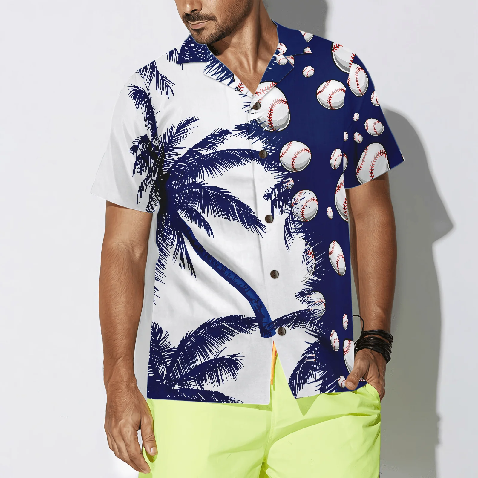 Baseball Hawaiian Shirt, The Coolest Baseball Hawaiian Shirt, Colorful Summer Aloha Shirt For Men Women - Gift For Friend, Family, Husband, Wife - Image 4