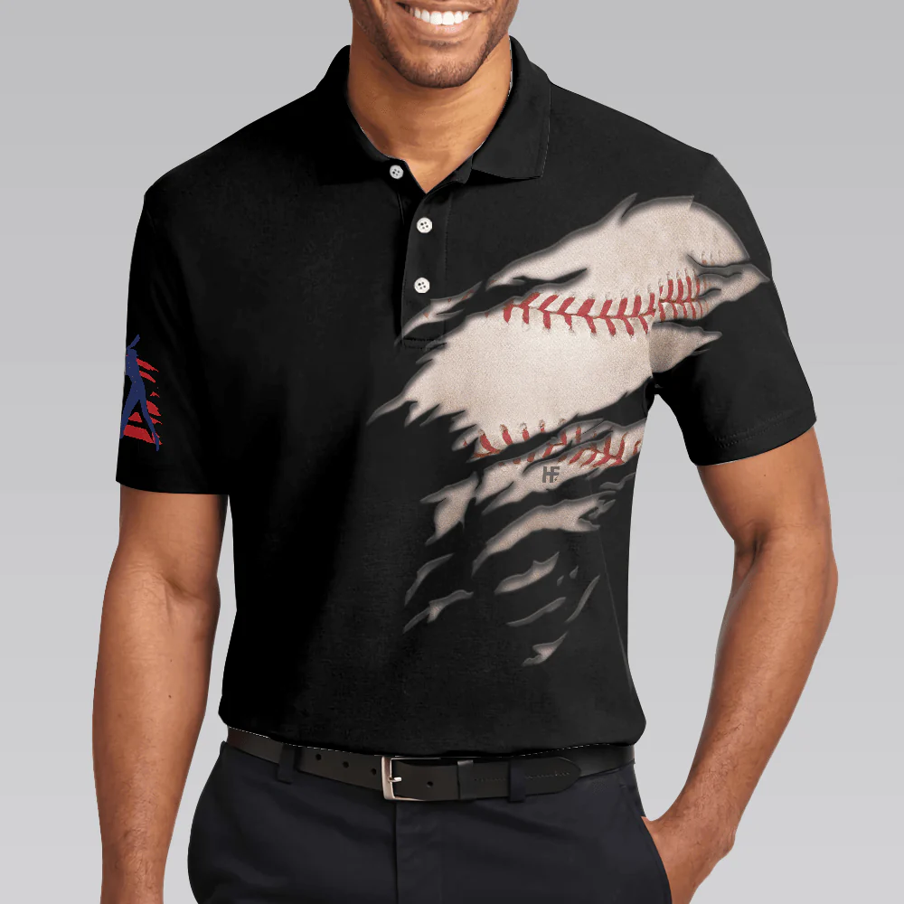 Baseball Men Polo Shirt, American Flag Baseball Polo Shirt For Men, Patriotic Polo Shirt For Men - Gift For Baseball Lovers, Baseball Players - Image 6