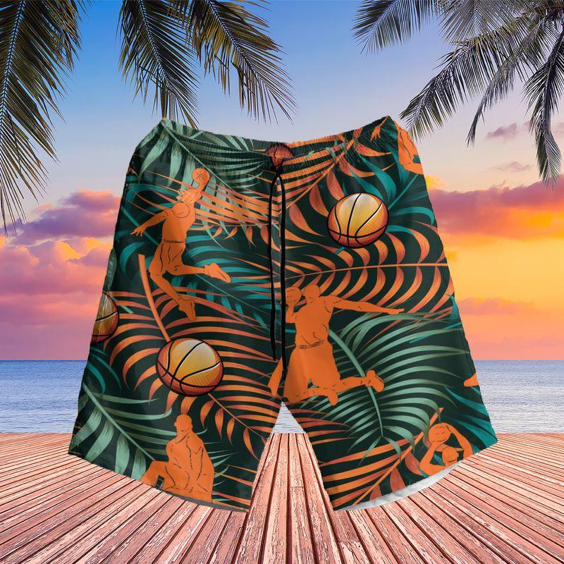 Basketball Aloha Hawaiian Shirts For Summer, Tropical Hawaiian Shirt For Mens Son Boyfriend Clothes, Gift For Friend, Family, Basketball Lovers - Image 3