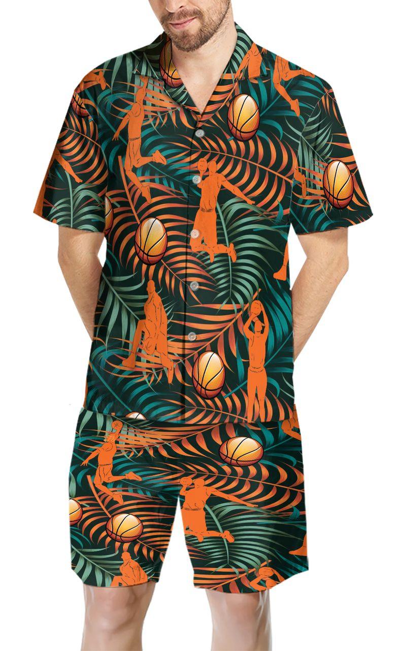 Basketball Aloha Hawaiian Shirts For Summer, Tropical Hawaiian Shirt For Mens Son Boyfriend Clothes, Gift For Friend, Family, Basketball Lovers - Image 7