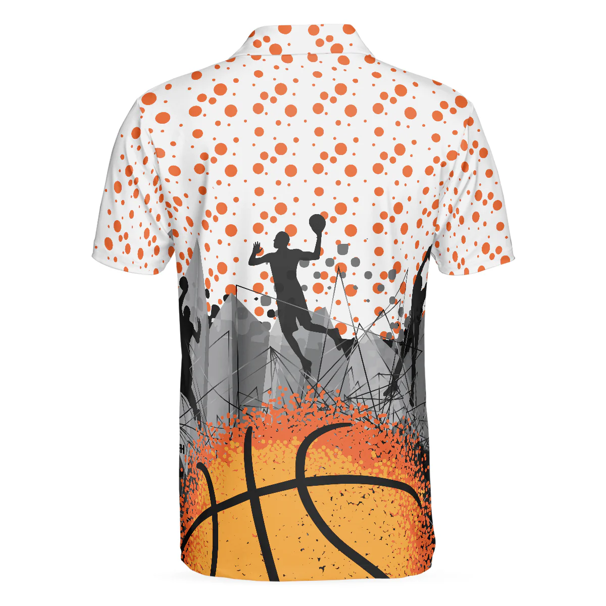Basketball Men Polo Shirt, Sporty Pattern Polo Shirt, Best Basketball Themed Polo Style Shirt For Adults - Gift Idea For Men, Basketball Lovers - Image 3