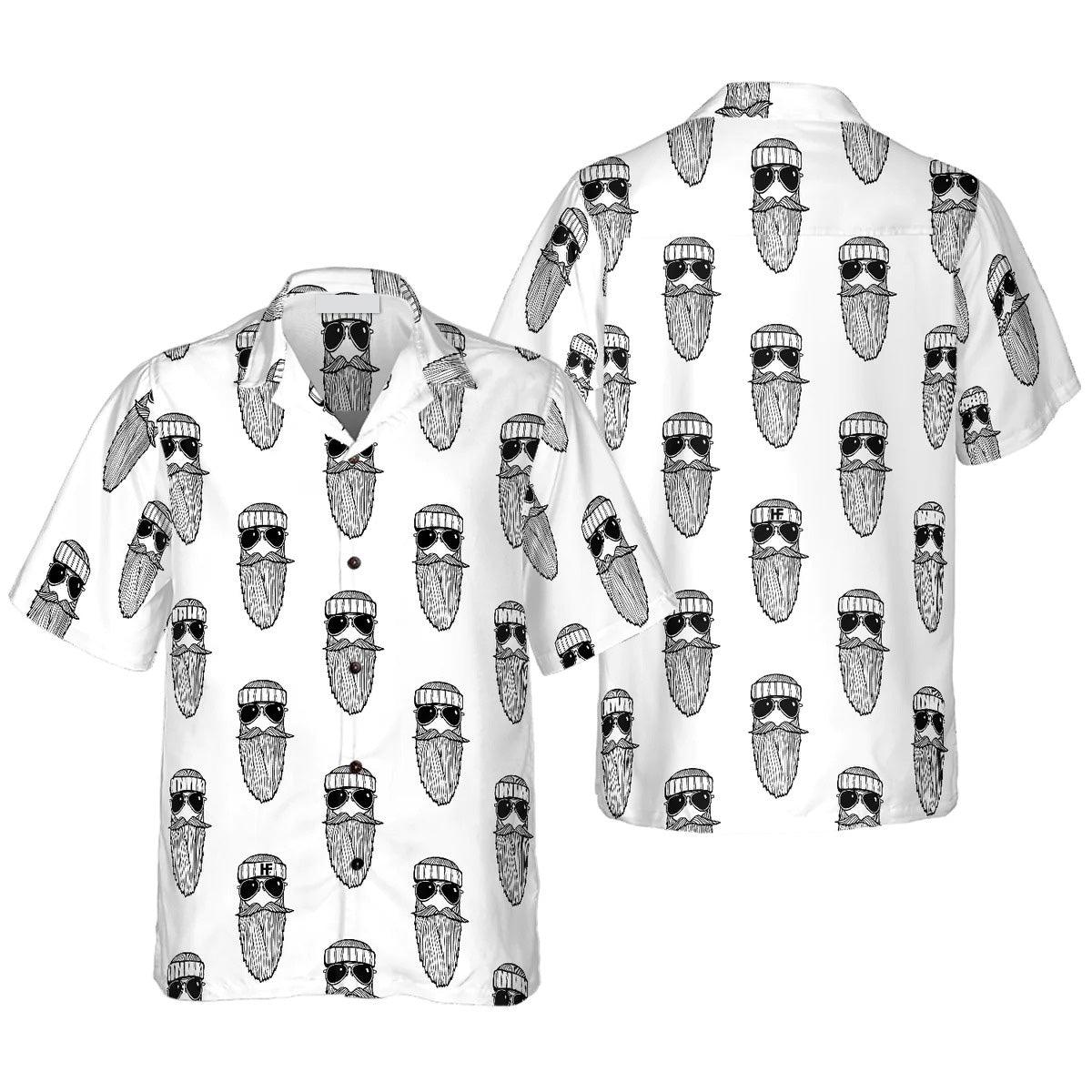 Beard Seamless Pattern Hawaiian Shirt, Funny Aloha Shirt - Perfect Gift For Beach Lovers, Friends, Husband, Boyfriend, Family, Summer Lovers