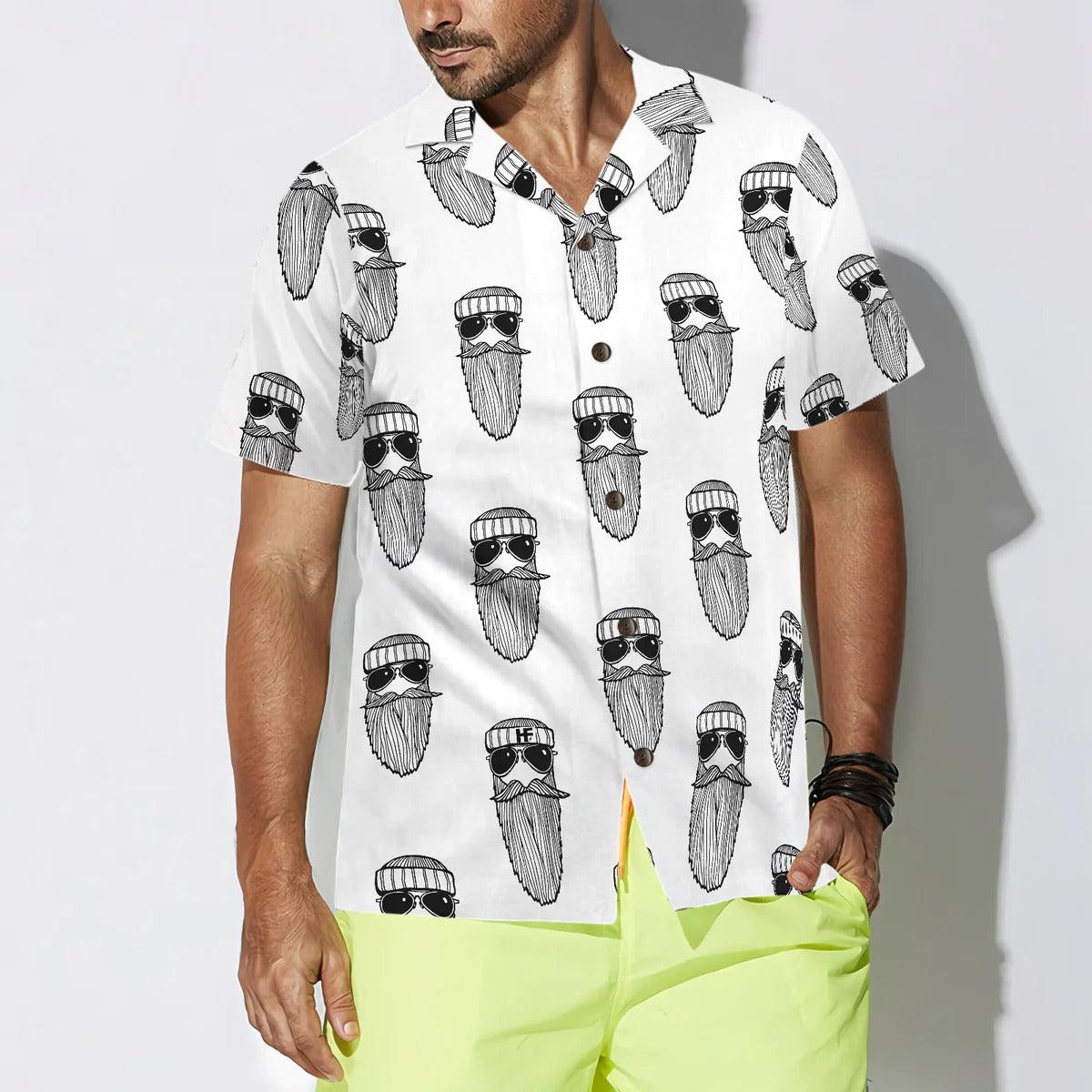 Beard Seamless Pattern Hawaiian Shirt, Funny Aloha Shirt - Perfect Gift For Beach Lovers, Friends, Husband, Boyfriend, Family, Summer Lovers - Image 3