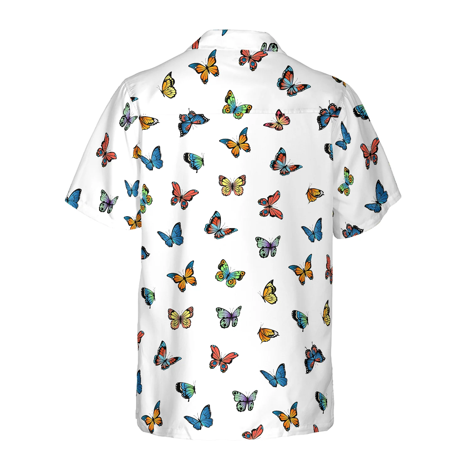 Beautiful Butterflies Hawaiian Shirt, Colorful Summer Aloha Shirts For Men Women, Perfect Gift For Husband, Wife, Boyfriend, Friend - Image 5