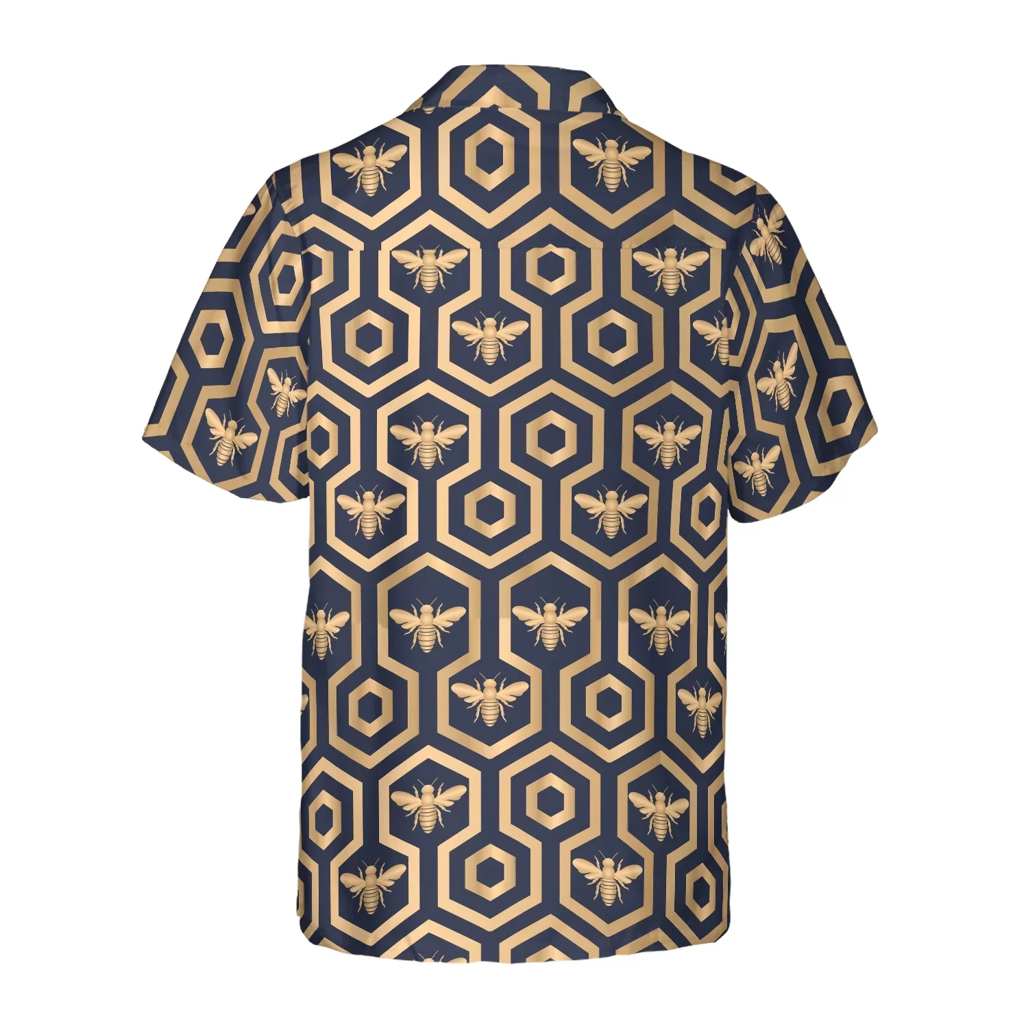 Bee Hive Hexagon Hawaiian Shirt, Summer Aloha Shirts For Men Women, Perfect Gift For Husband, Wife, Boyfriend, Friend - Image 2