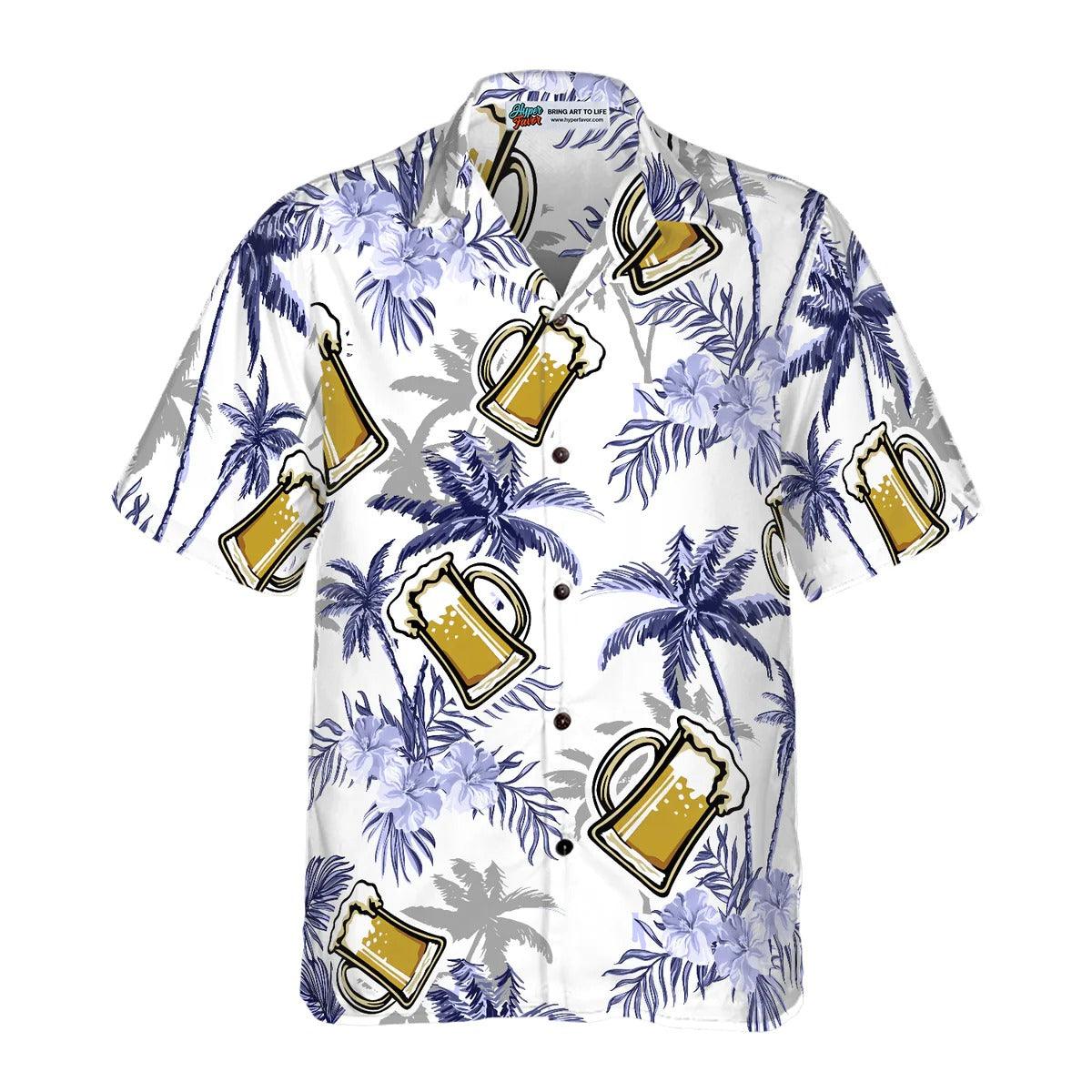 Beer Coconut Tree Seamless Hawaiian Shirt, Coconut Tree Aloha Shirt - Perfect Gift For Men Women, Beach Lovers, Friends, Family, Summer Lovers - Image 2