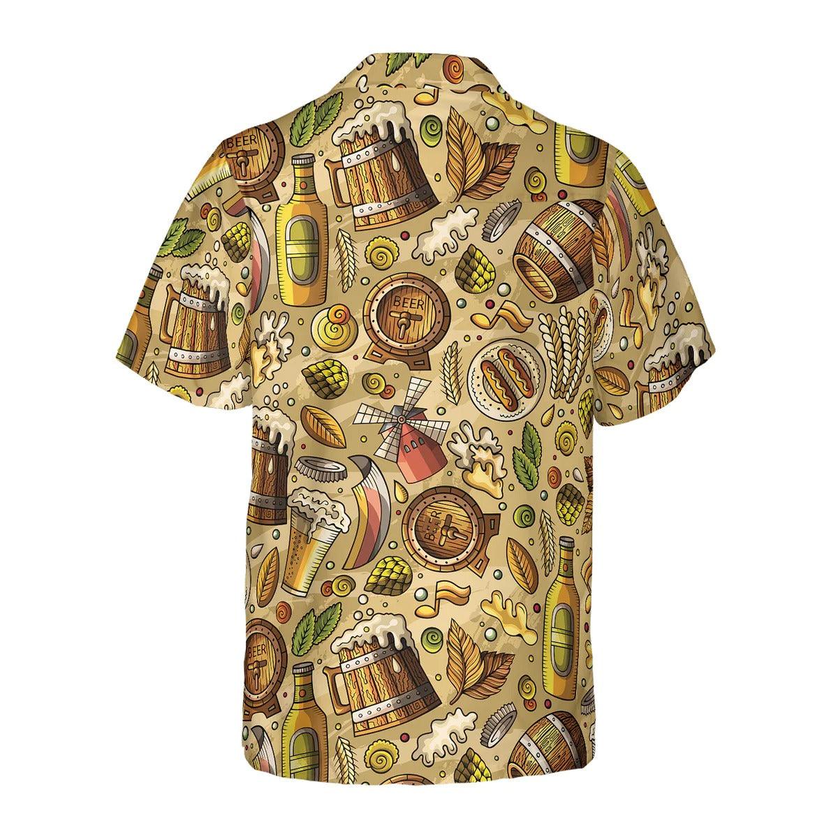 Beer Fest Seamless Pattern Hawaiian Shirt, Beer Hawaiian Shirt, Colorful Aloha Shirt For Men Women, Perfect Gift For Husband, Wife, Friend, Family - Image 3