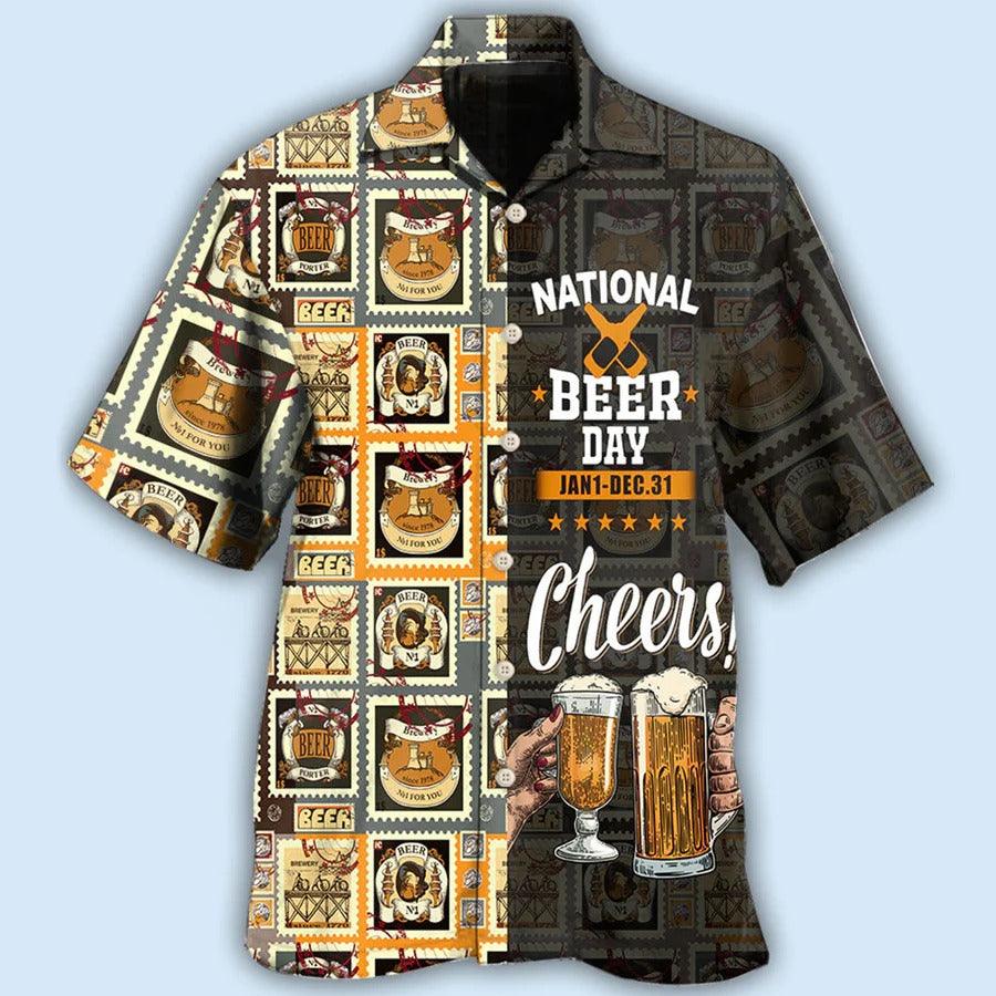 Beer Hawaiian Shirt, Beer Cheers, National Beer Day Aloha Shirt For Men And Women - Perfect Gift For Beer Lovers, Summer - Image 2