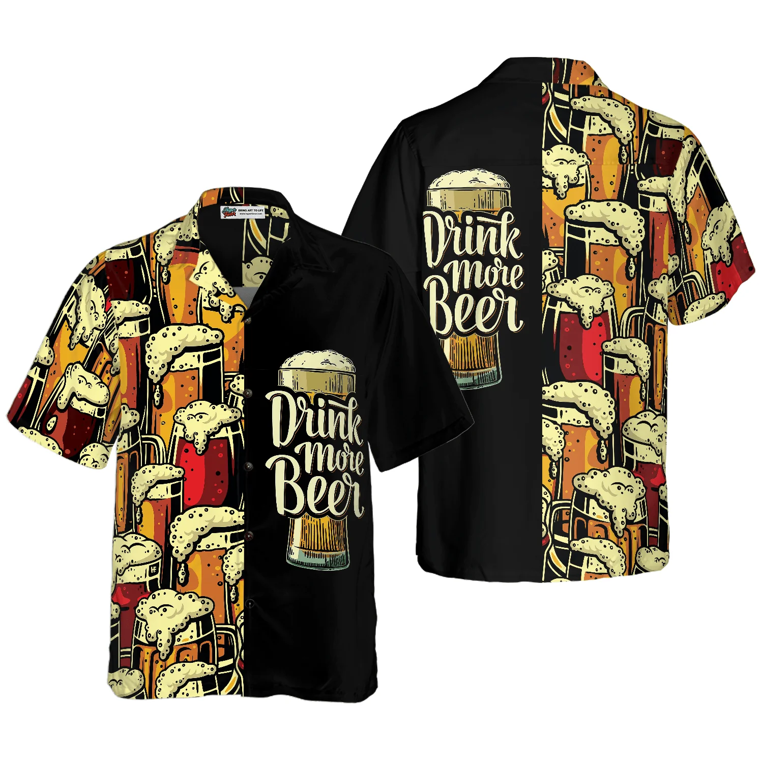 Beer Hawaiian Shirt, Drink More Beer, Colorful Summer Aloha Shirt For Men Women, Perfect Gift For Friend, Family, Husband, Wife, Beer Lovers
