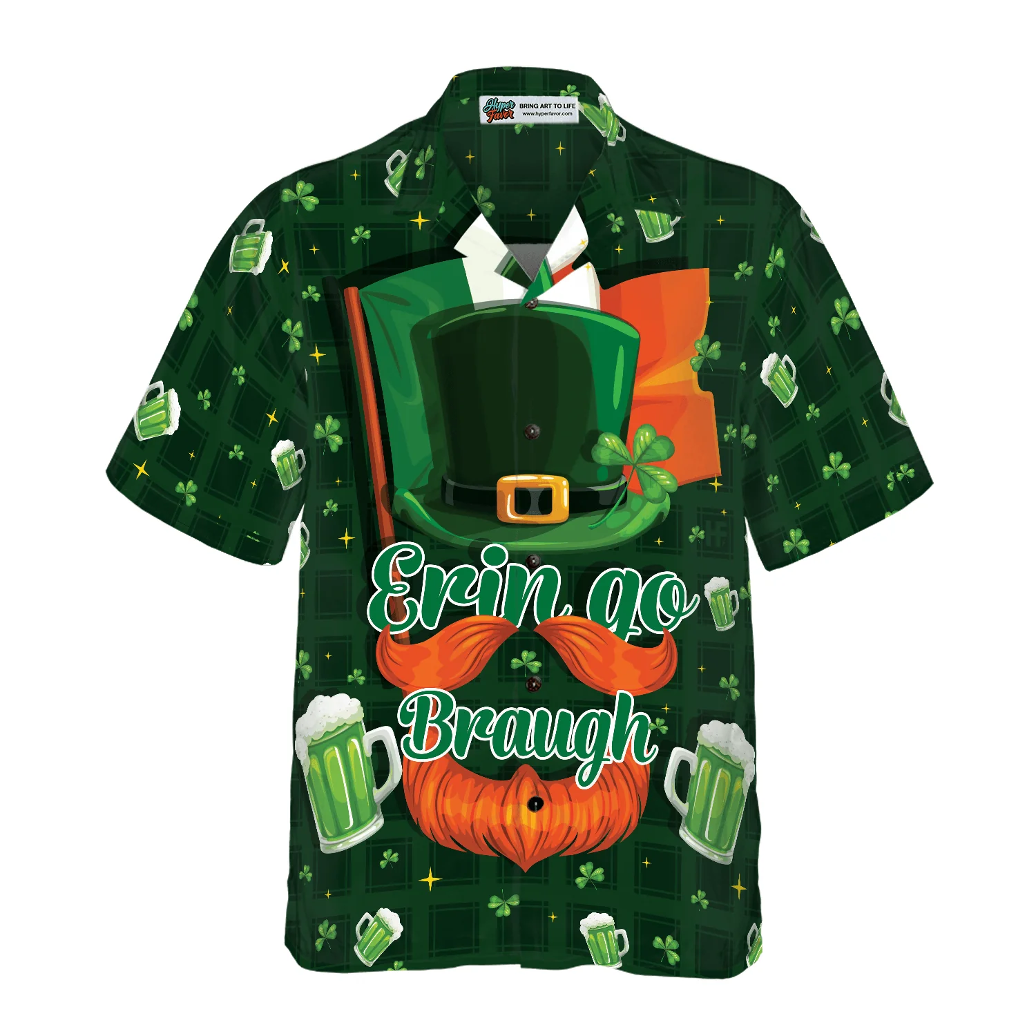 Beer Hawaiian Shirt, Ireland Forever Beer And Green Seamless Hawaiian Shirt, Colorful Summer Aloha Shirt For Men Women, Gift For Friend, Family - Image 2
