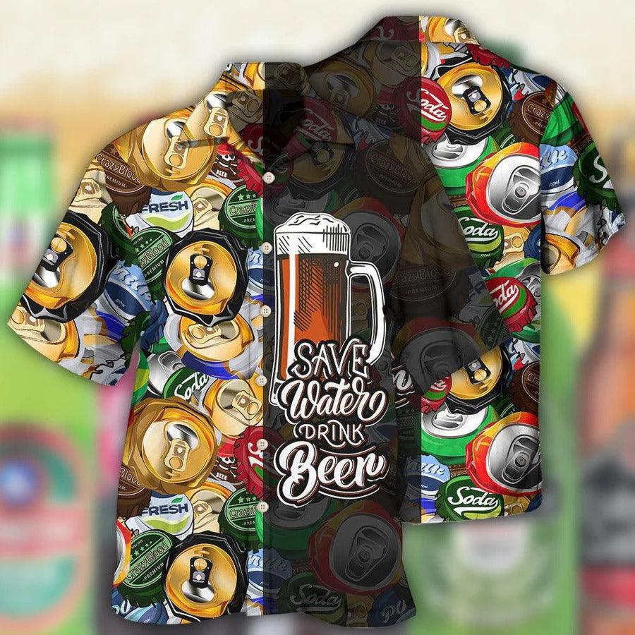Beer Hawaiian Shirt, Let's Drink Beer, Save Water Drink Beer Aloha Shirt For Men And Women - Perfect Gift For Beer Lovers, Summer