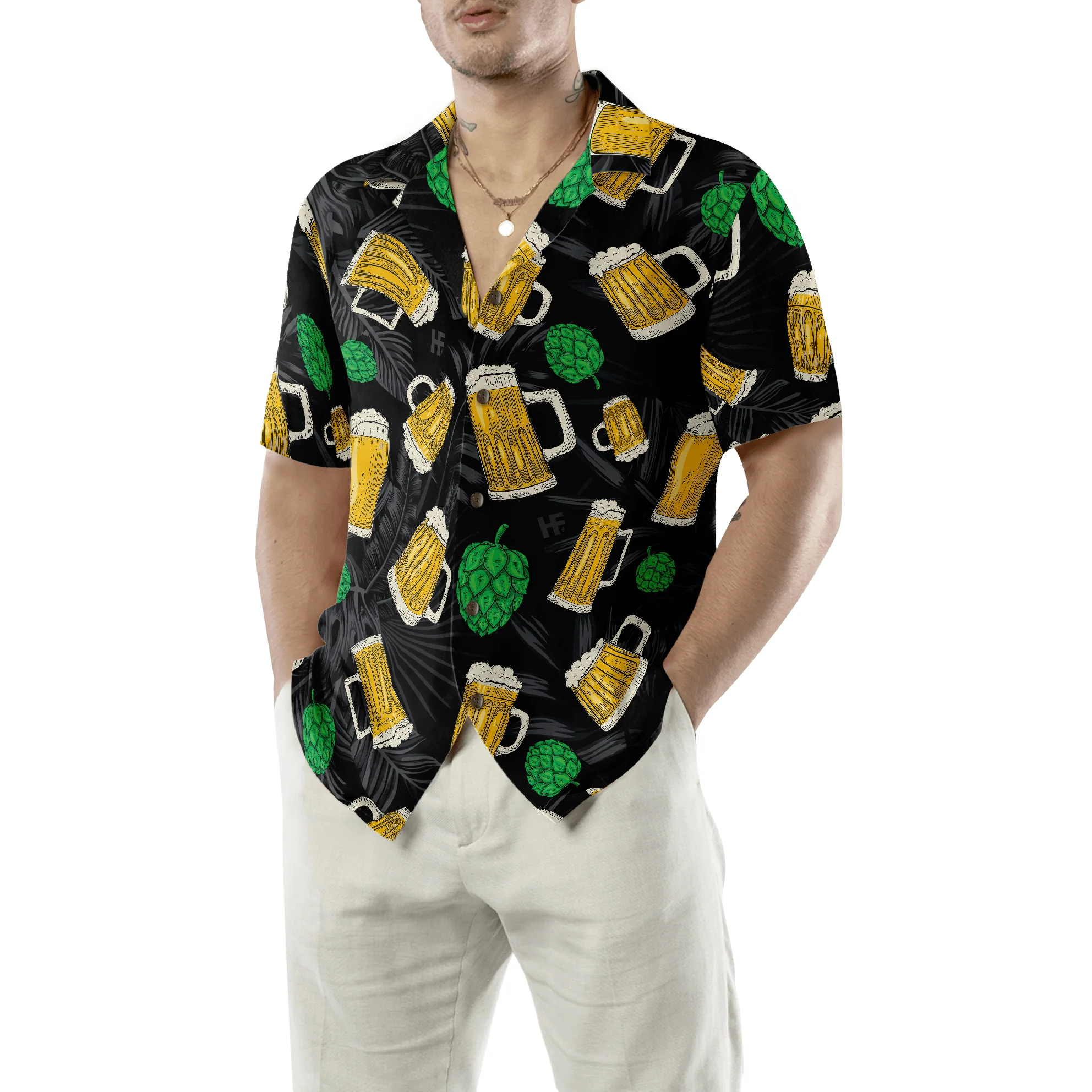 Beer Mugs And Hop Aloha Hawaiian Shirt For Summer, Colorful Shirt For Men Women, Perfect Gift For Friend, Team, Family - Image 5