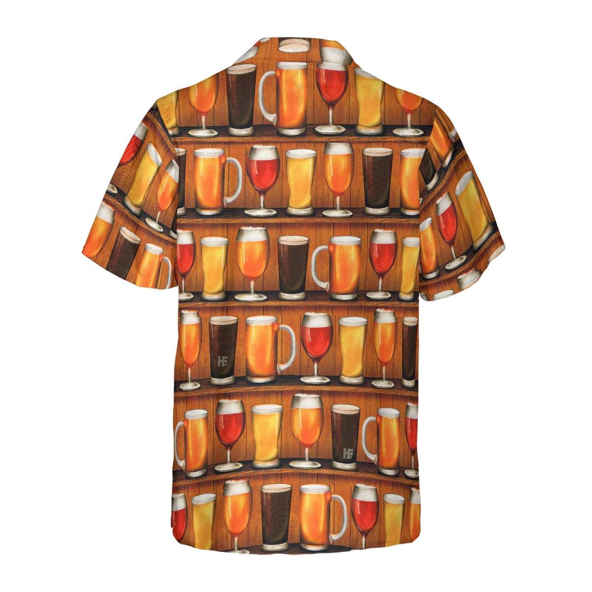 Beer Mugs Pattern Hawaiian Shirt, Beer Hawaiian Shirt, Beer Mugs Aloha Shirt For Men Women, Perfect Gift For Husband, Wife, Friend, Family - Image 2