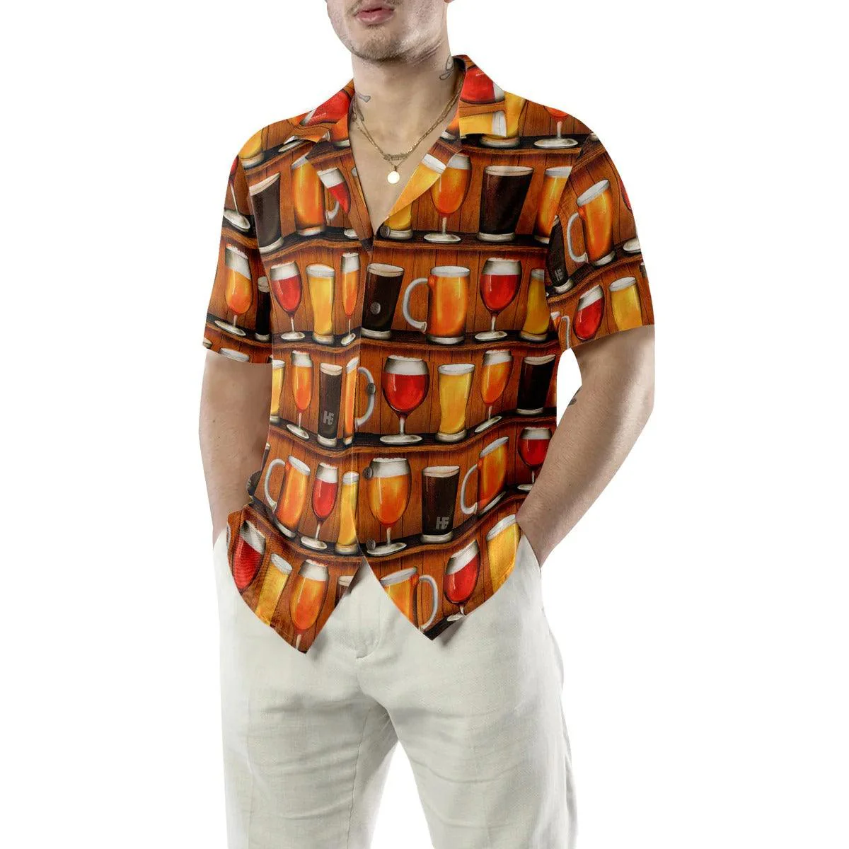 Beer Mugs Pattern Hawaiian Shirt, Beer Hawaiian Shirt, Beer Mugs Aloha Shirt For Men Women, Perfect Gift For Husband, Wife, Friend, Family - Image 5