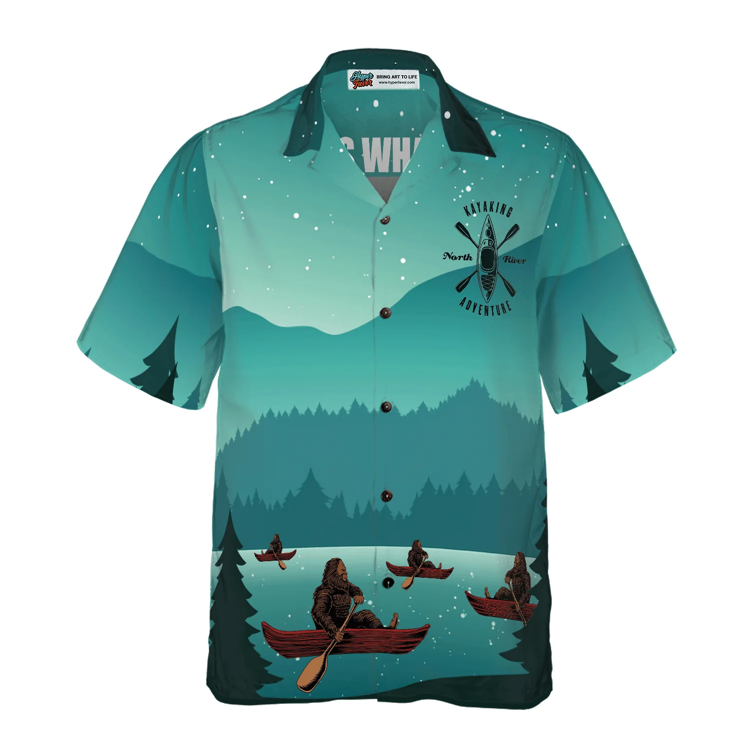 Bigfoot Hawaiian Shirt, Darryl Love Kayak & Hate People, Colorful Summer Aloha Shirt For Men Women, Perfect Gift For Friend, Family, Husband, Wife - Image 3