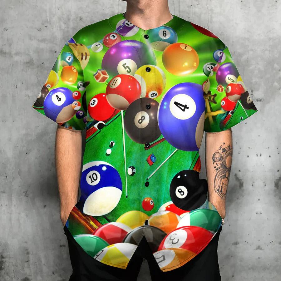 Billiard Baseball Jersey, Billiard Where's The Cue Ball Baseball Jersey For Men And Women - Perfect Gift For Billiard Lovers, Billiard Players - Image 3