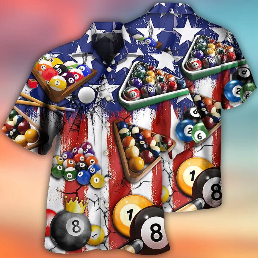 Billiard Hawaiian Shirt, Billiard Ball Aloha Hawaiian Shirt, King's Billiard Aloha Shirt For Men - Perfect Gift For Billiard Lovers, Billiard Players