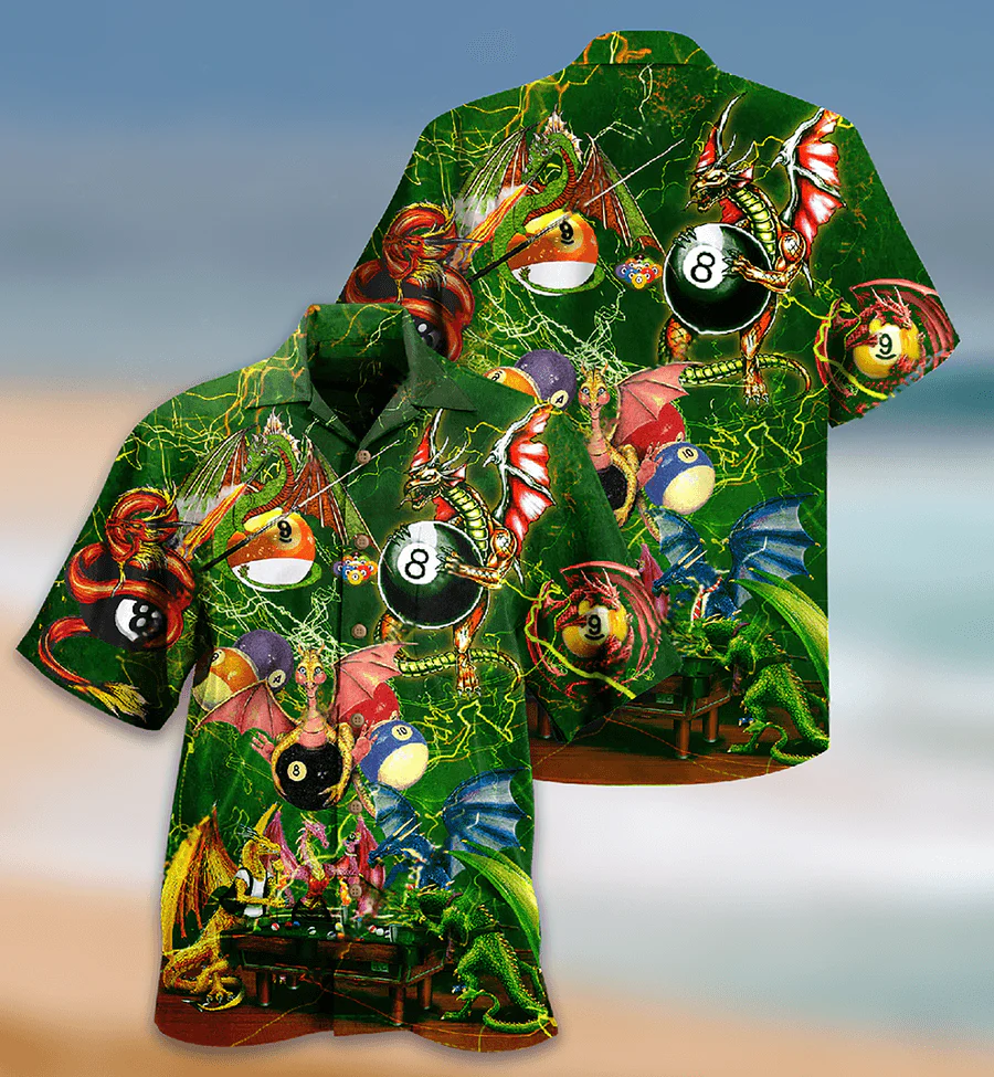 Billiard Hawaiian Shirt, Dragon Aloha Hawaiian Shirt For Summer, Dragon And Billiard Balls Love Life Cool Hawaiian Shirt For Men Women, Dragon Lovers - Image 3