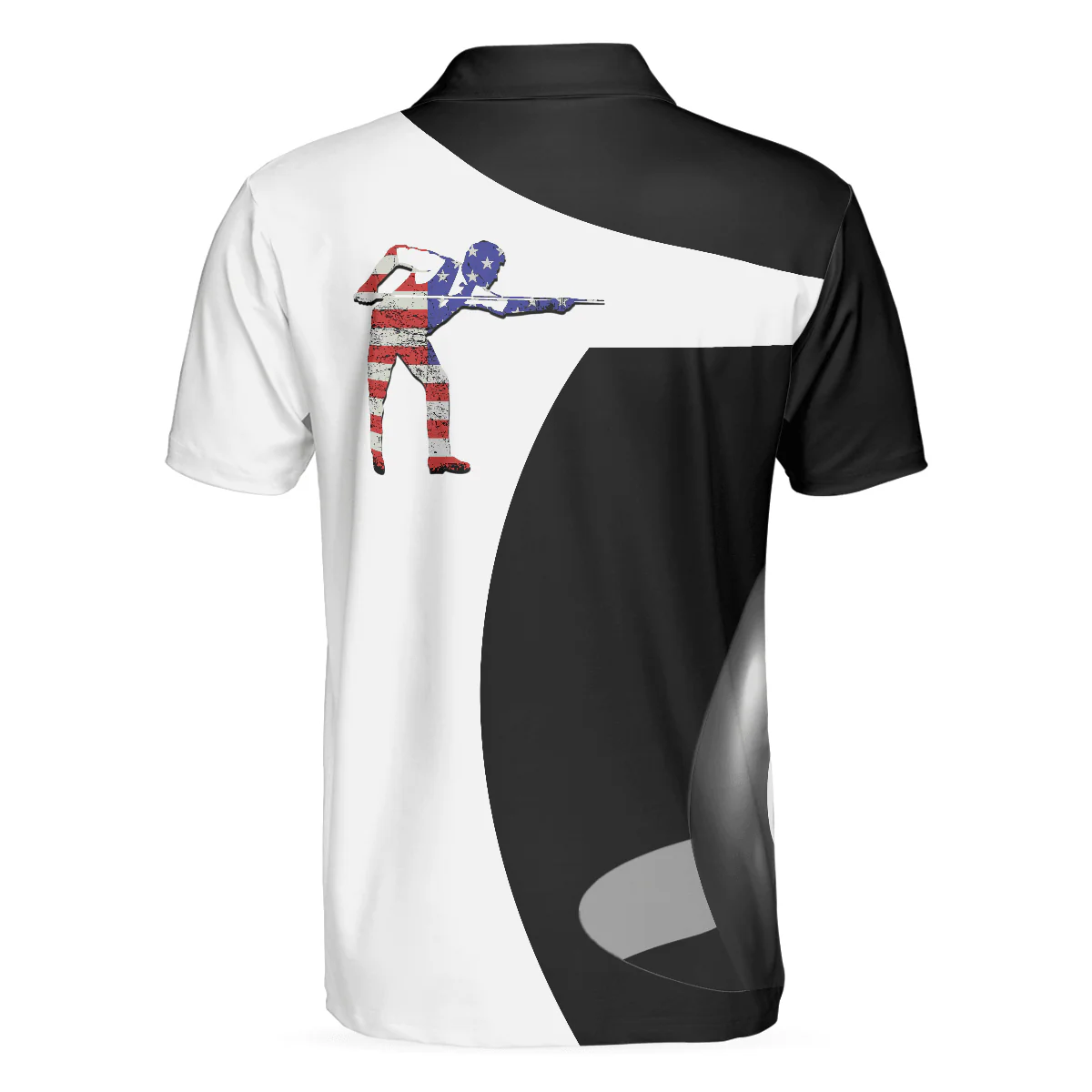 Billiard Shot American Flag Men Polo Shirt, Best Billiards Shirt For Patriotic Billiards Players, 8 Ball Shirt, Gift For Billiards Lovers - Image 3