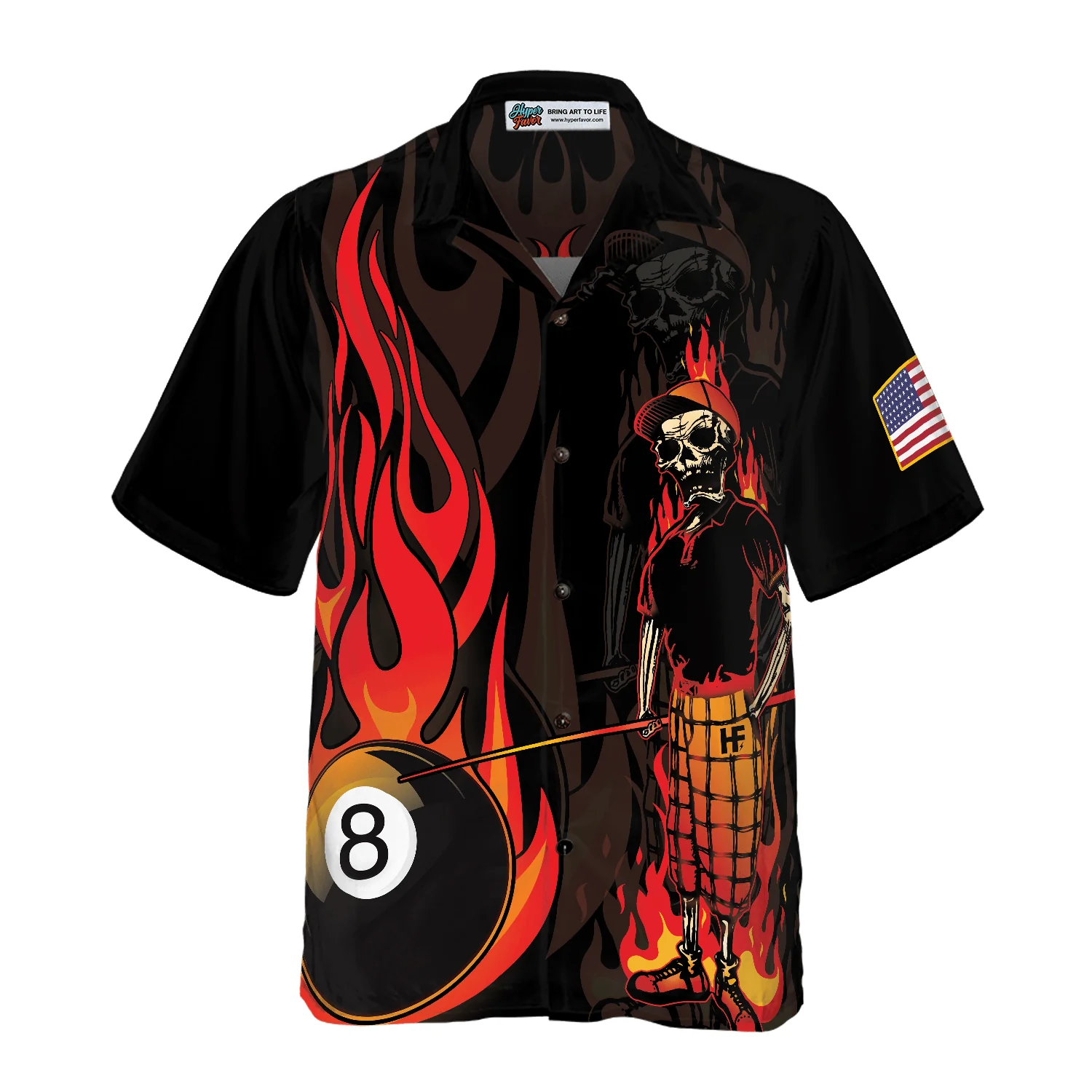 Billiards Hawaiian Shirt, Mr Bones 8 Ball Billiards Aloha Hawaiian Shirt For Summer For Men Women, Gift For Friend, Team, Billiard Lovers - Image 4