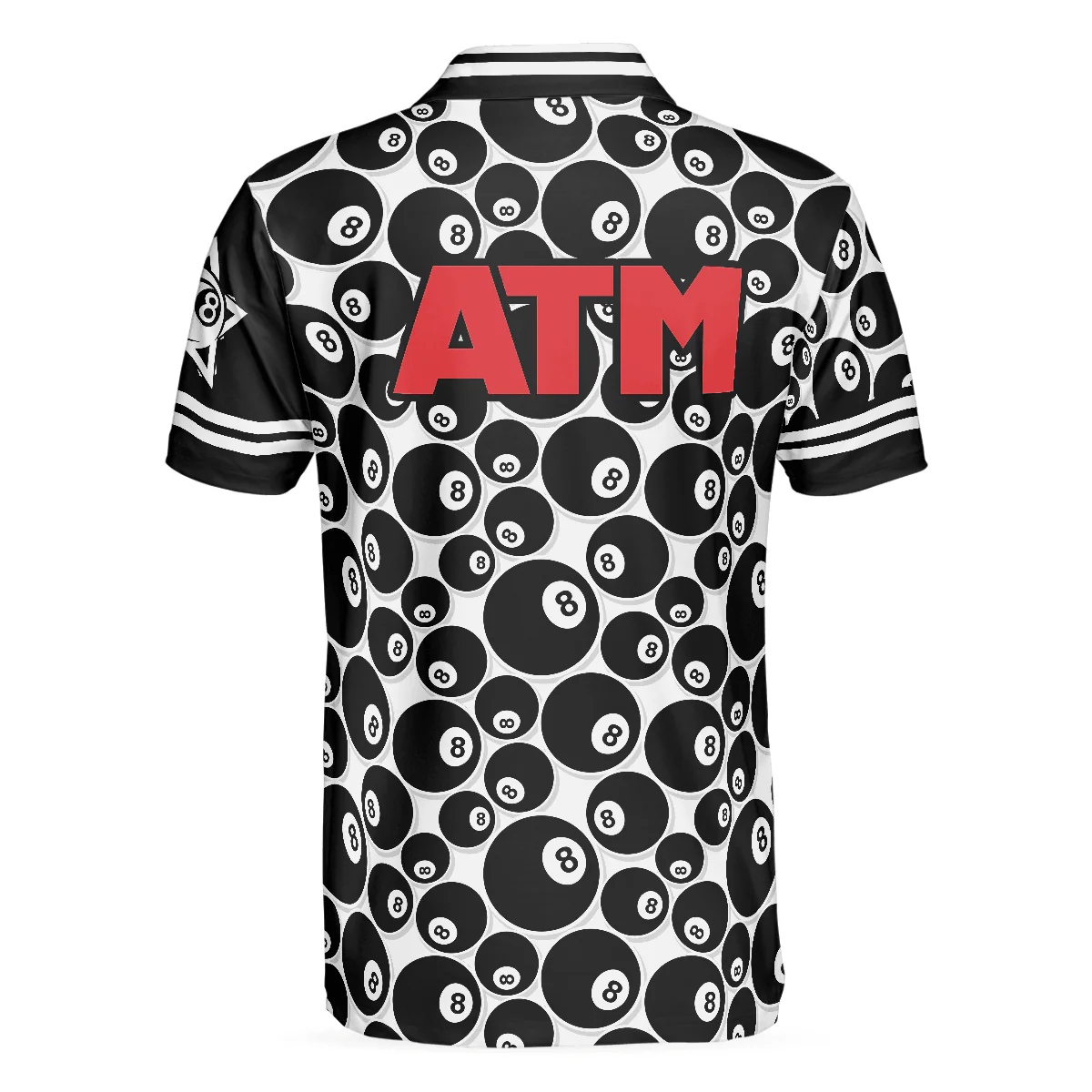 Billiards Men Polo Shirt, 8 Ball Pattern ATM Polo Shirt, Kid My Balls For Good Luck Men Polo Shirt, Best Gift For Billiards Lovers - Image 3