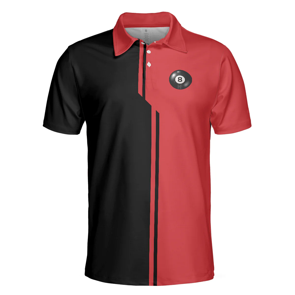 Billiards Men Polo Shirt, Black And Red Billiards Polo Shirt, Aim Shoot Swear Repeat Shirt For Men, Gift For Billiards Lovers, Billiards Players - Image 4