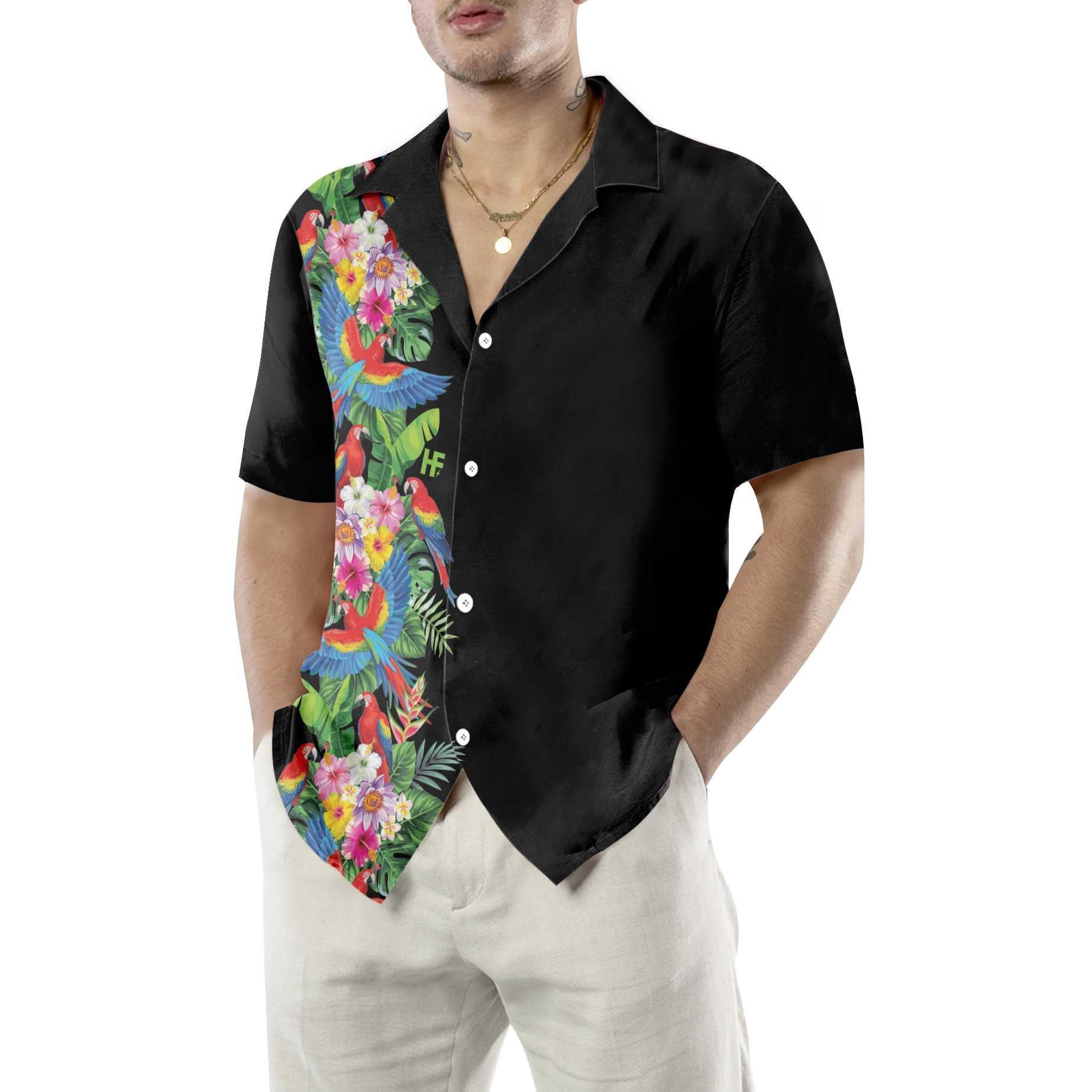 Bird Hawaiian Shirt, Paradise Hibiscus, Colorful Summer Aloha Shirts For Men Women, Perfect Gift For Husband, Wife, Boyfriend, Friend - Image 5