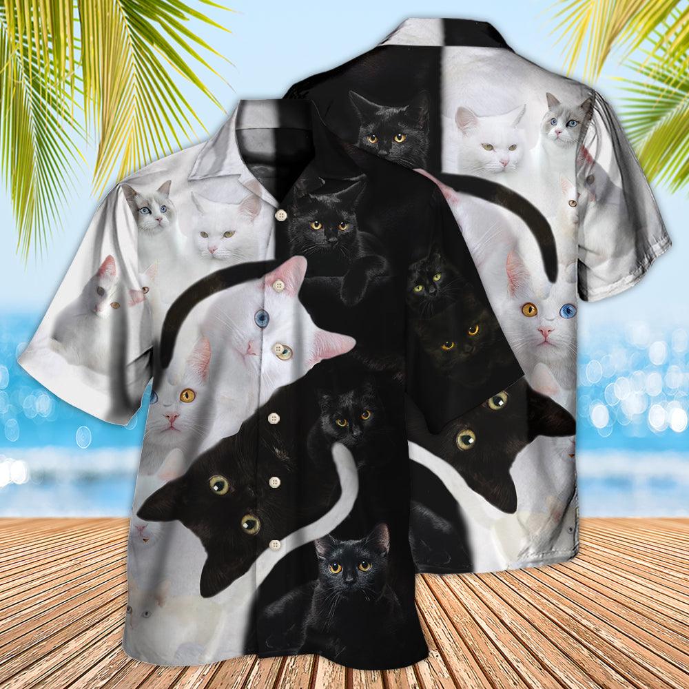 Black And White Cat Are Better Than Aloha Hawaiian Shirt For Summer, Colorful Cool Cat Hawaiian Shirts Outfit For Men Women, Friend, Cat Lover - Image 2