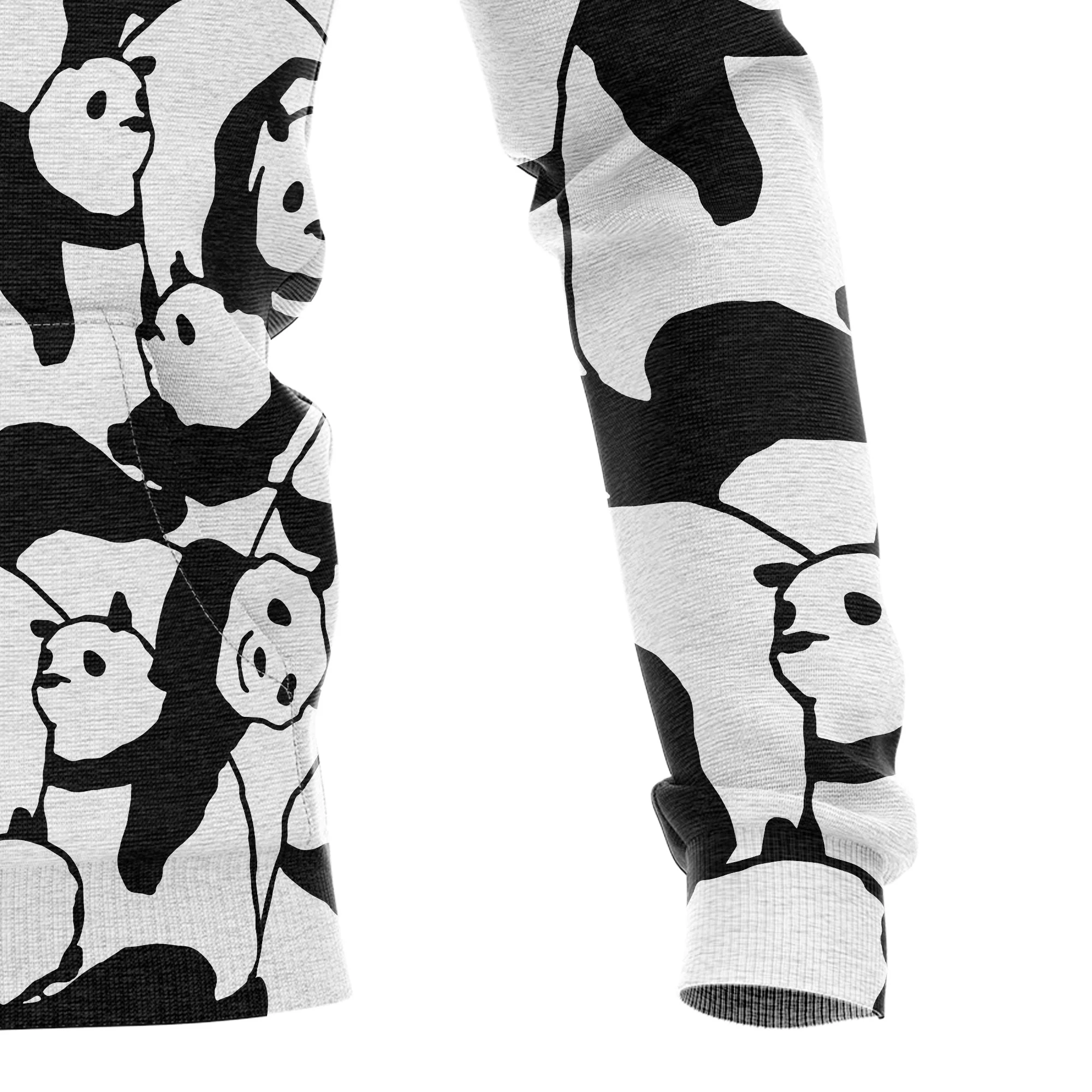 Black and White Cute Panda Pullover Premium Hoodie, Perfect Outfit For Panda Lover, Men And Women On Christmas New Year Autumn Winter - Image 5
